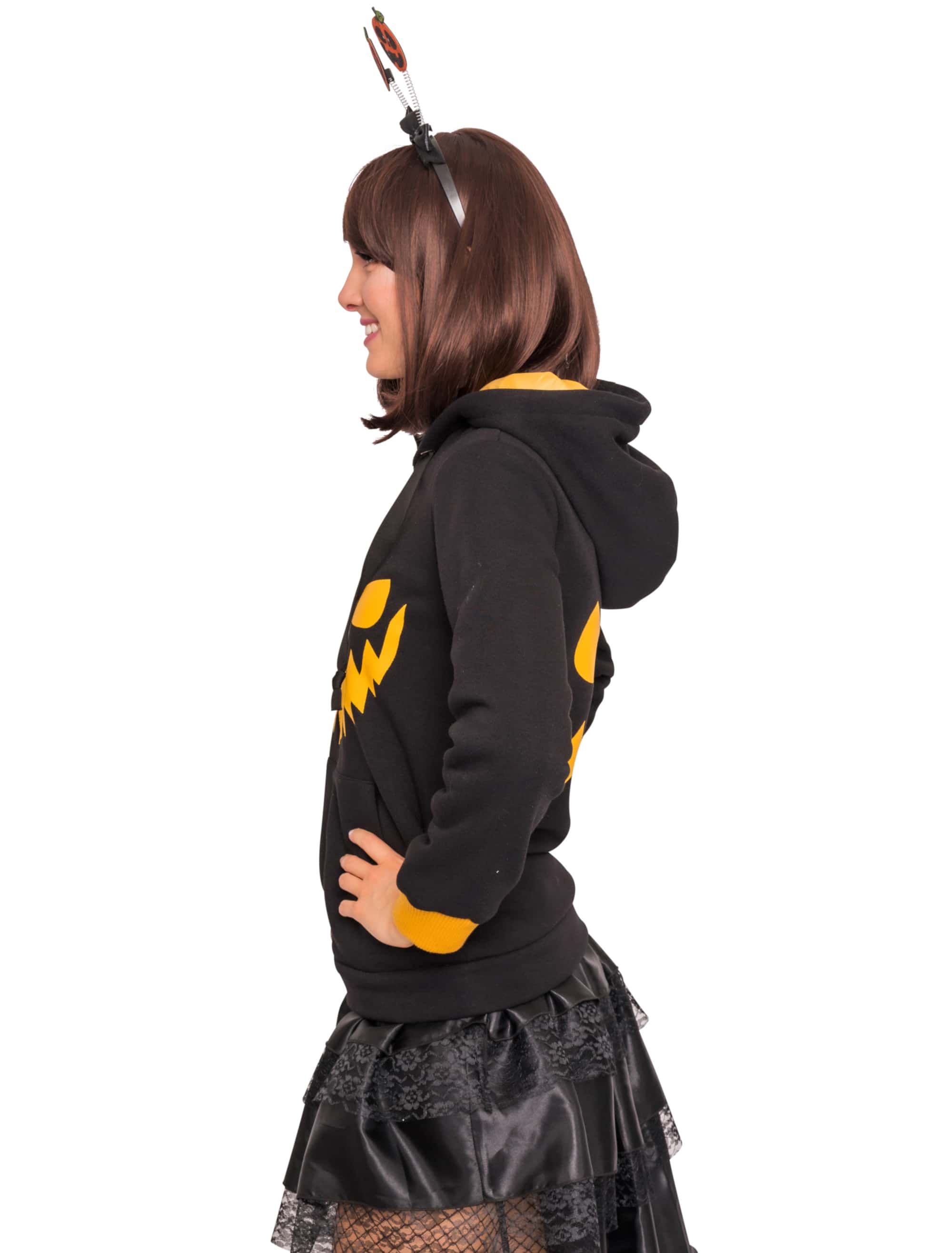 Jacke Kürbis schwarz/orange S