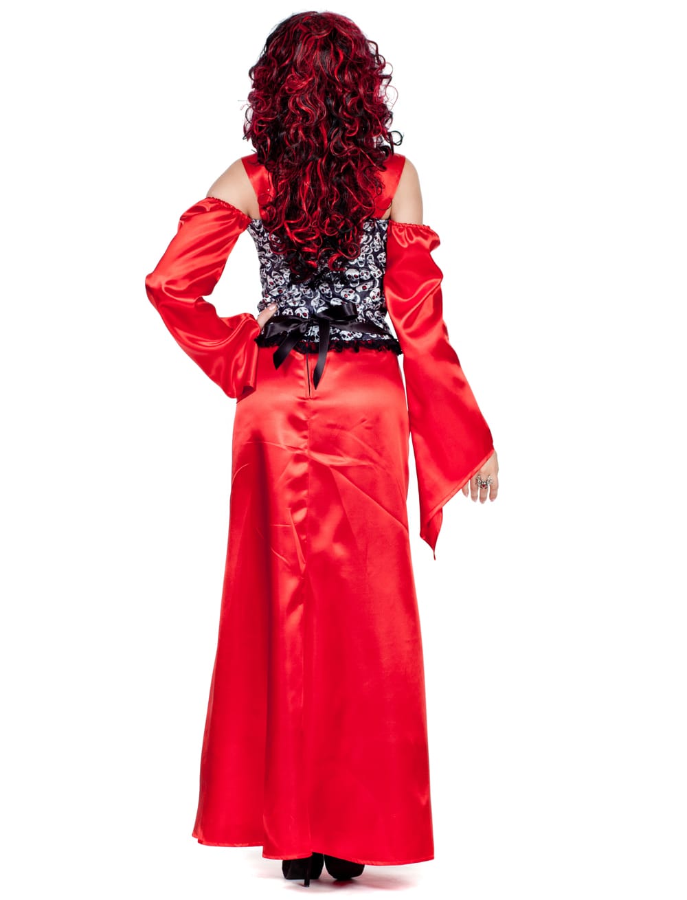 Kleid Vampirdame Damen rot XS
