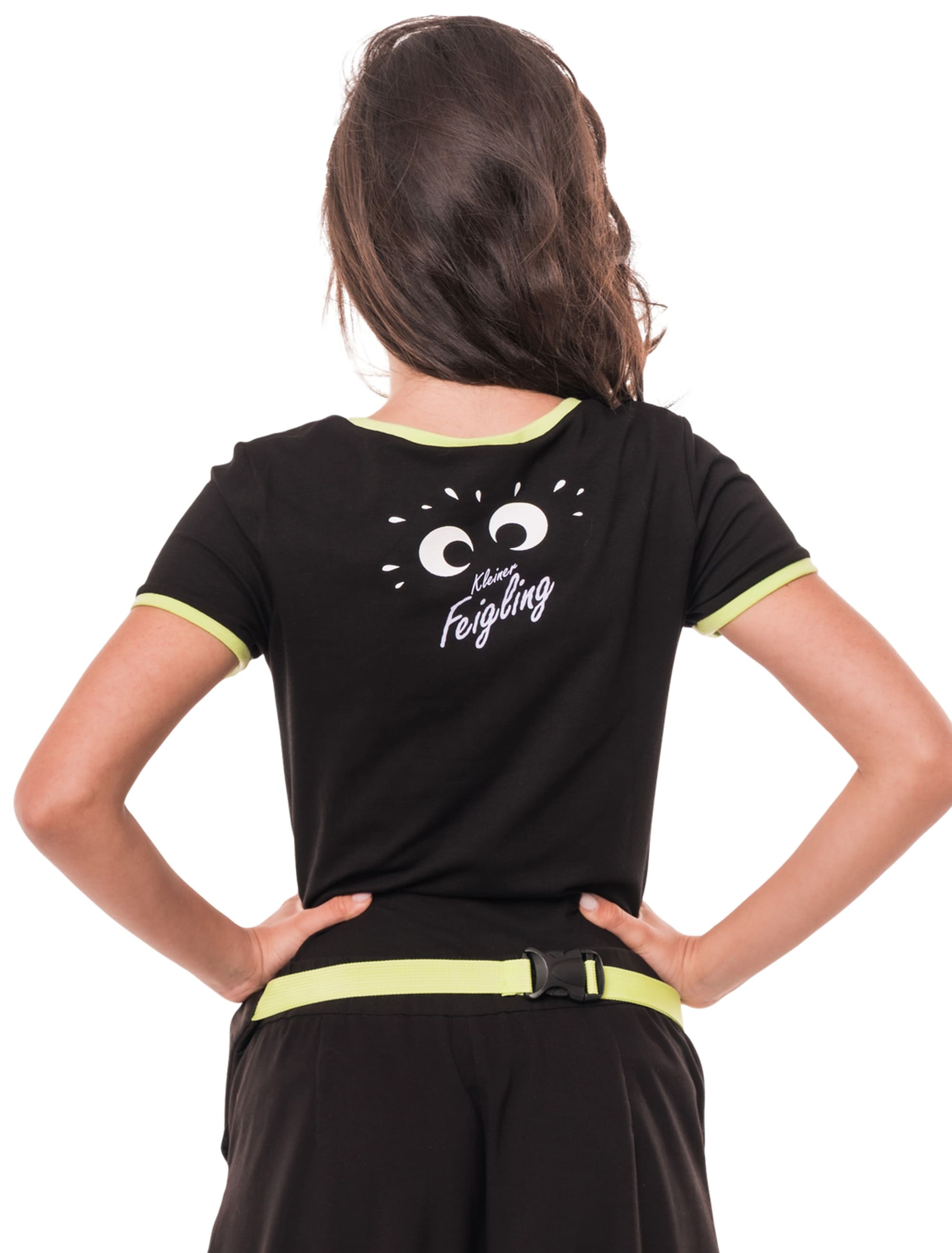 T-Shirt Kleiner Feigling Damen schwarz L/XL