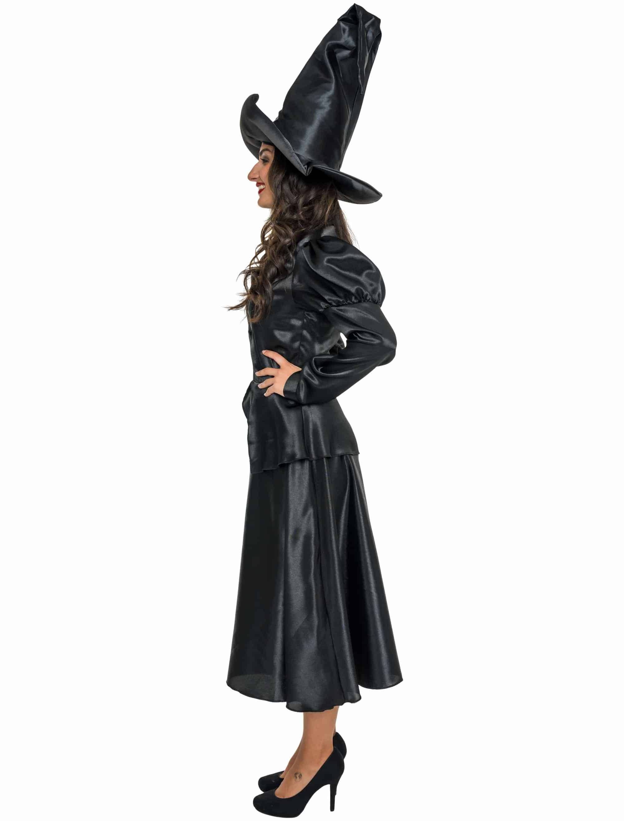 Kleid Hexe Damen schwarz S