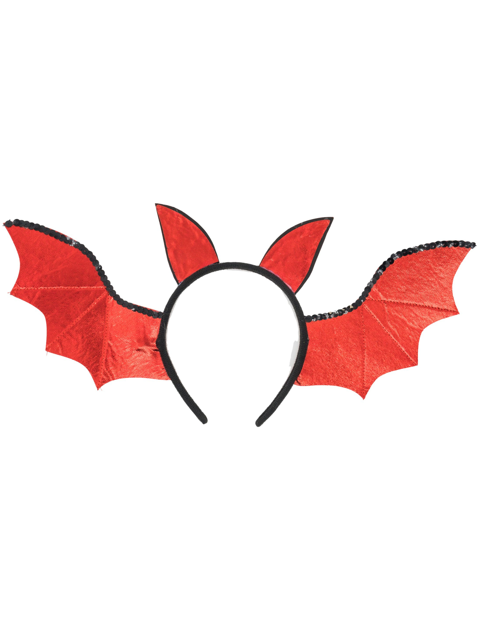 Haarreif Fledermaus rot