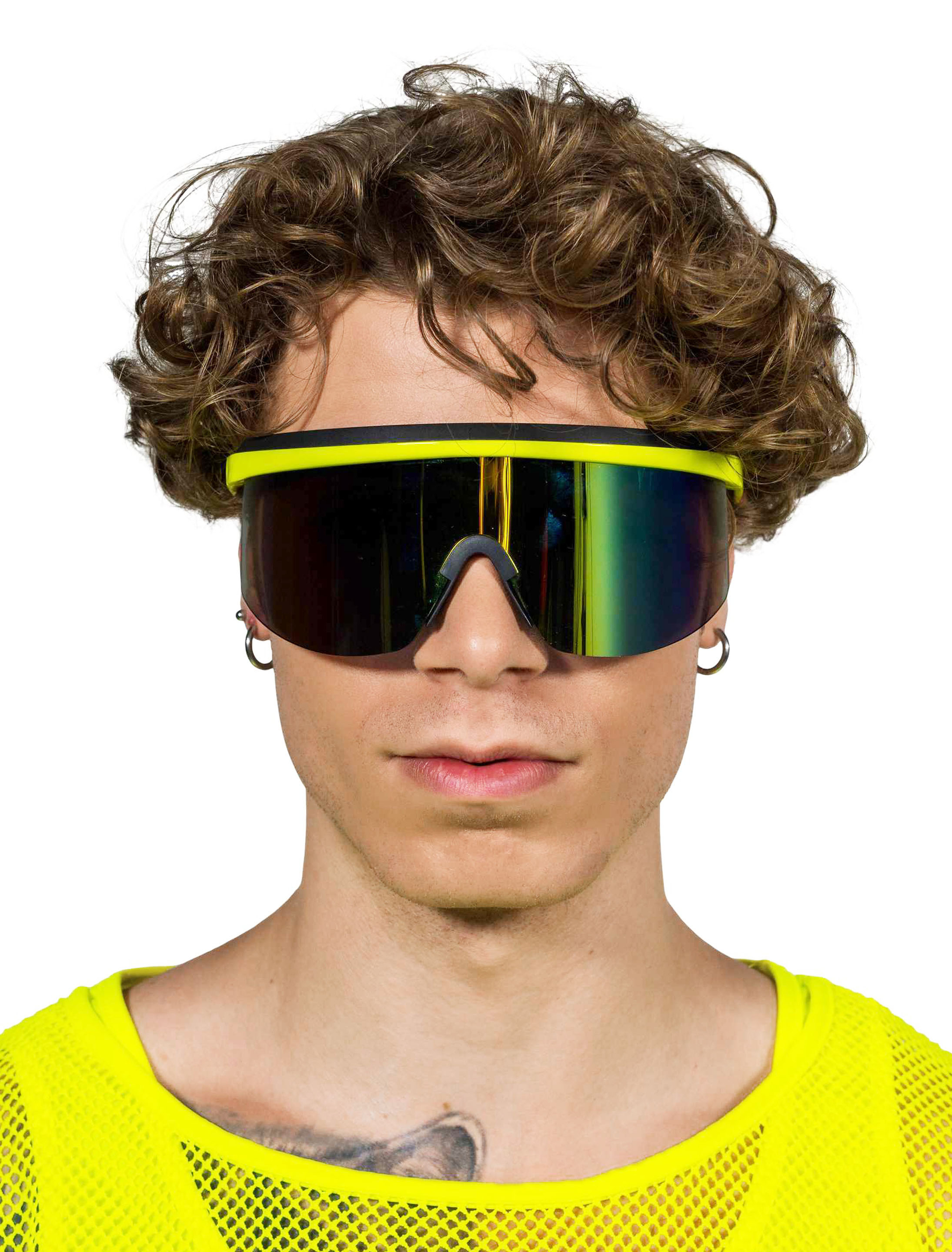 Schnelle Brille Snowboard neongelb