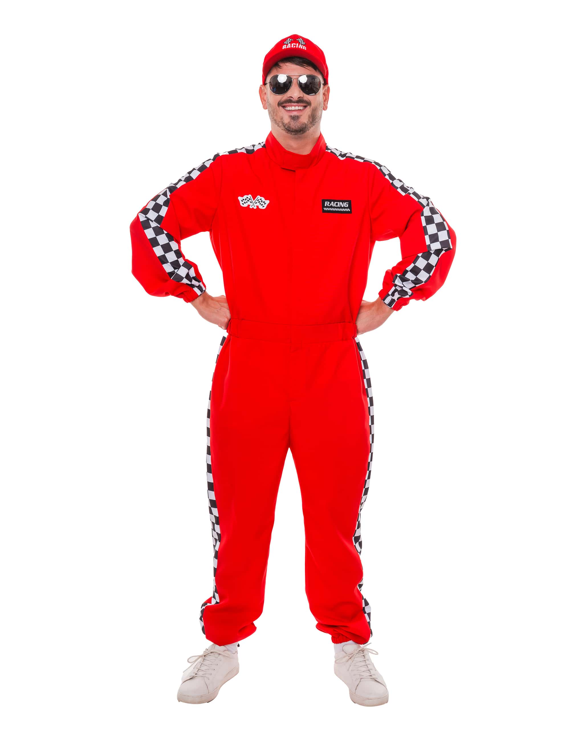 Overall Rennfahrer rot S/M