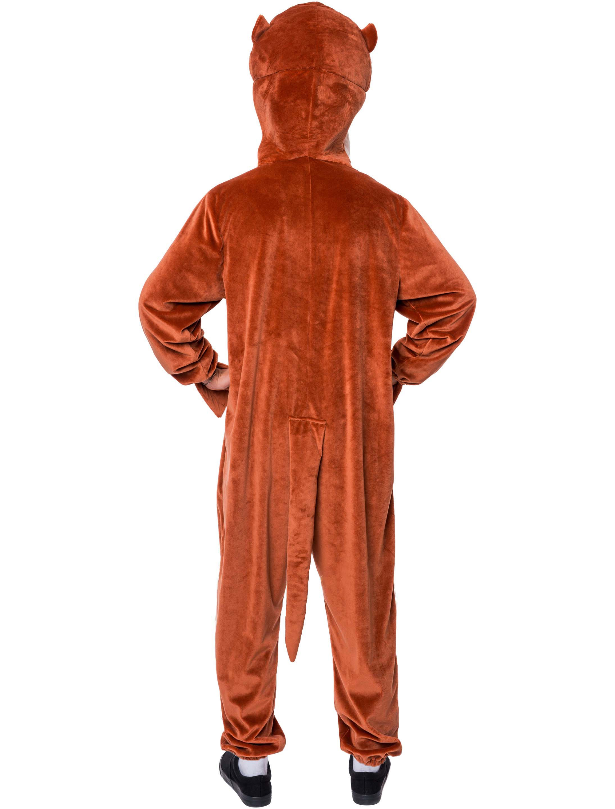 Overall Otter Plüsch braun S/M