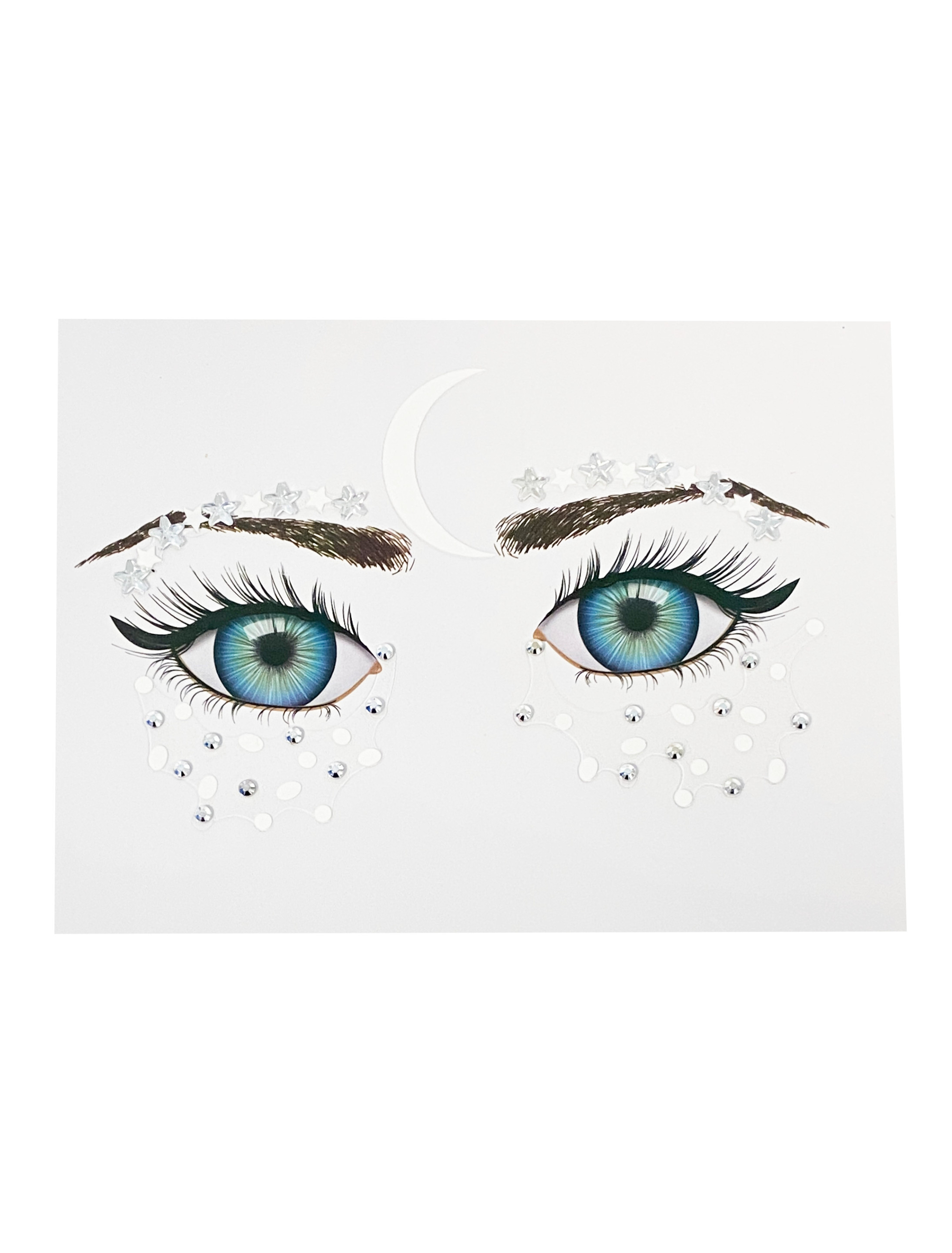 Gesichtstattoo Mond und Sterne
