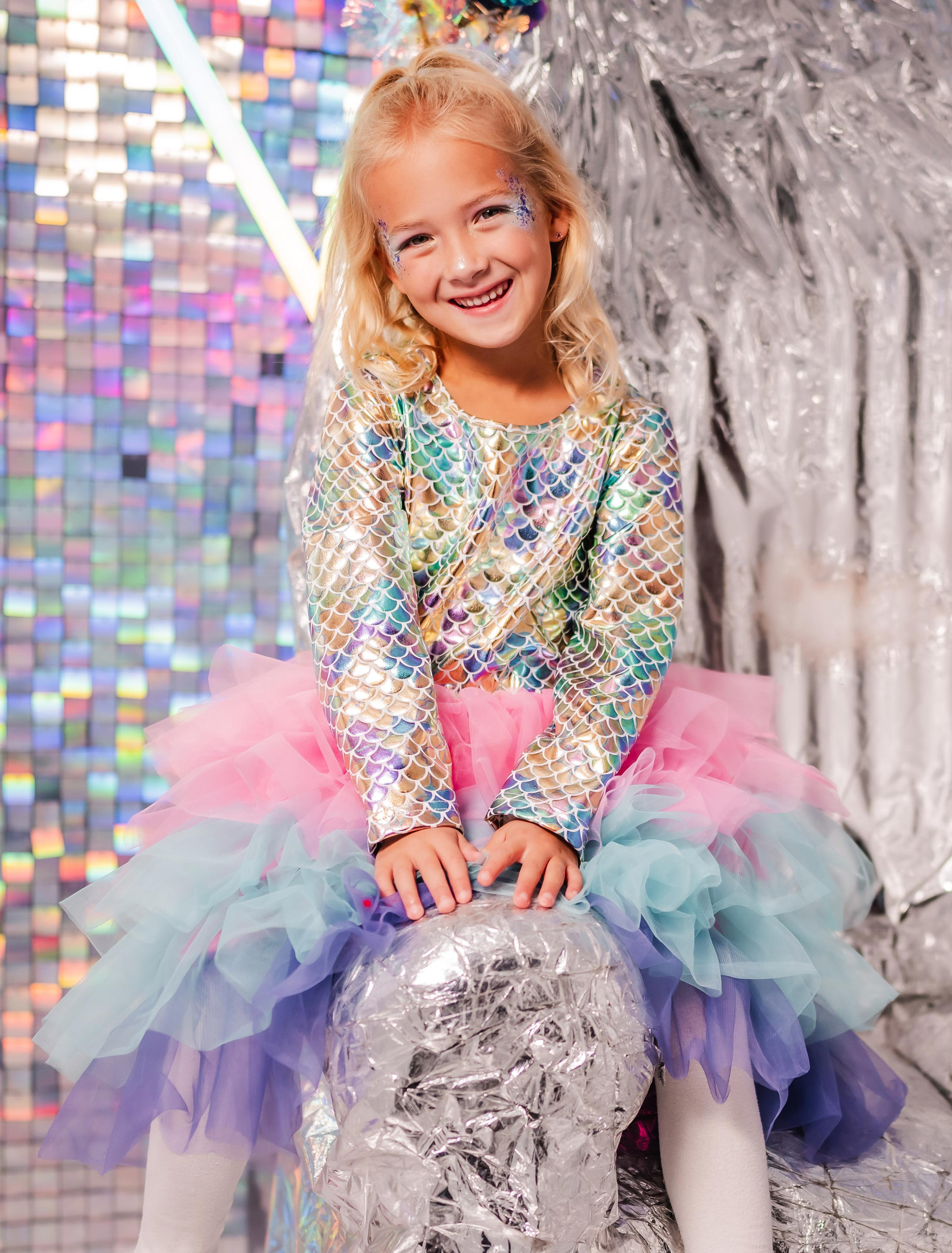 Kleid Meerjungfrau Kinder bunt 98/104
