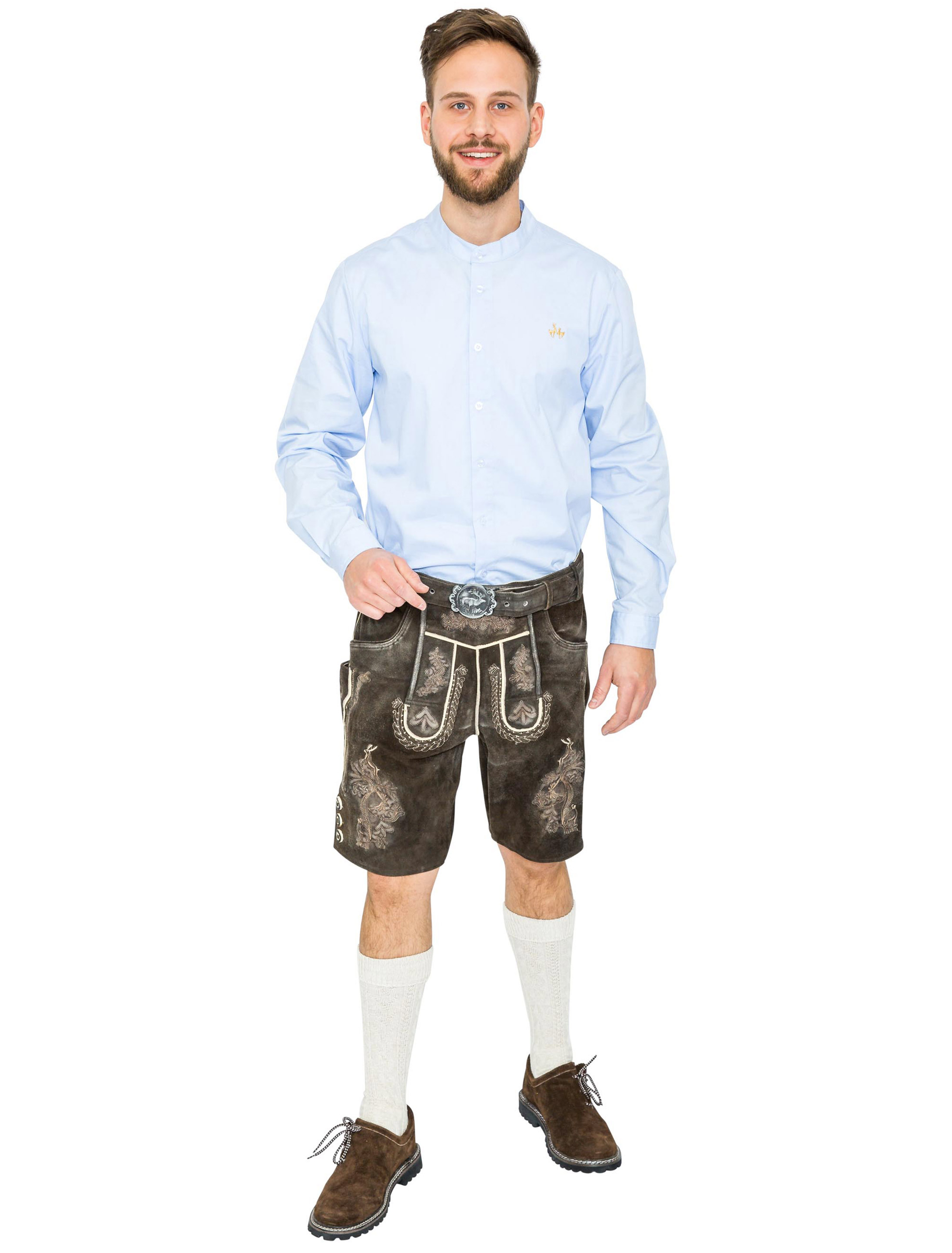 Lederhose Friedel kurz Herren schwarz XL