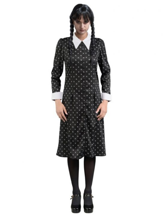 Kleid Wednesday Addams Damen schwarz S
