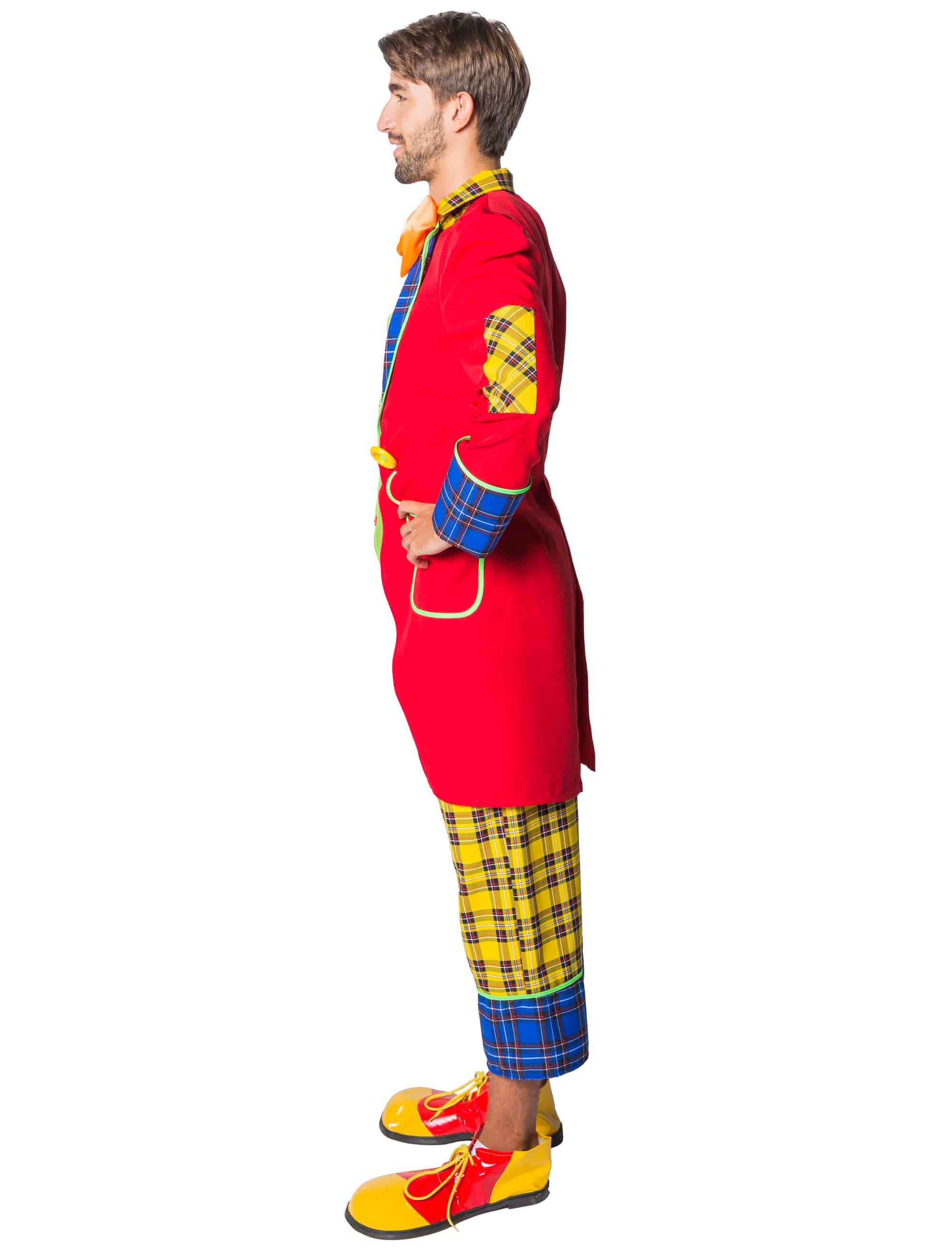 Anzug Clown Pepe 3-tlg. Herren bunt S
