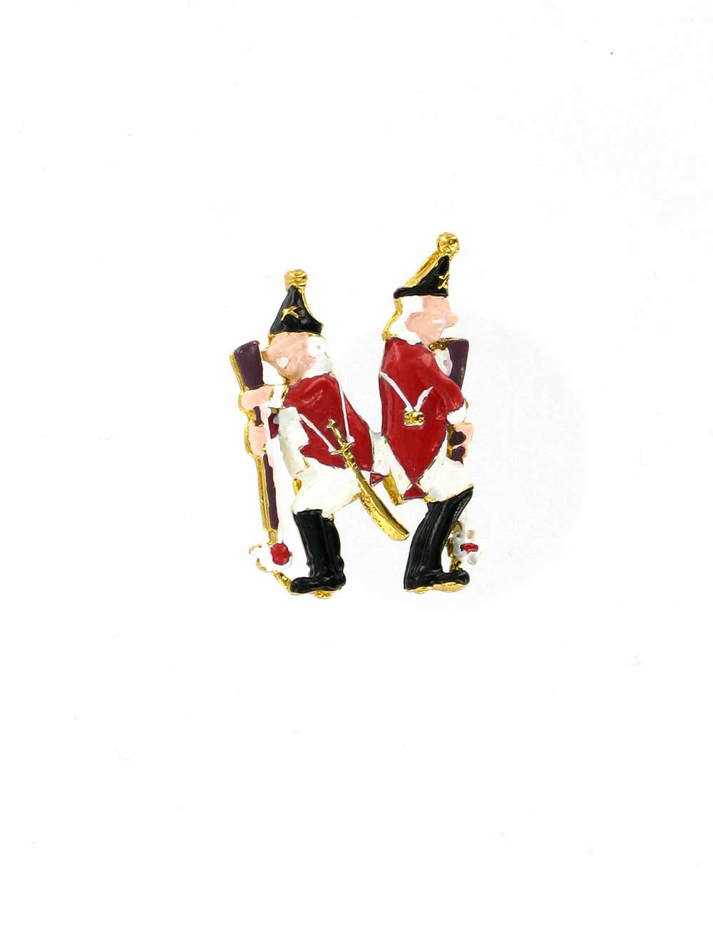 Pin Stippefötche rot/weiß