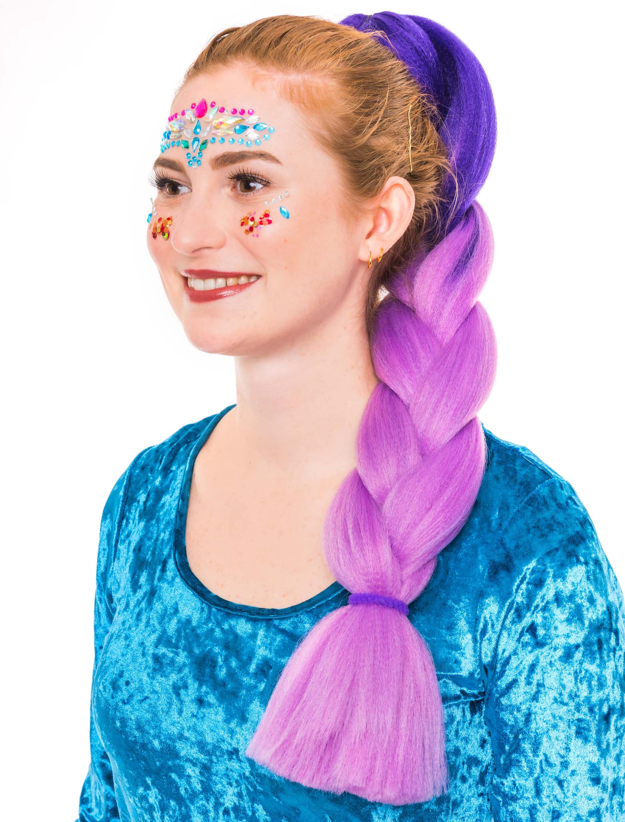 Braids 61cm violett Einheitsgröße