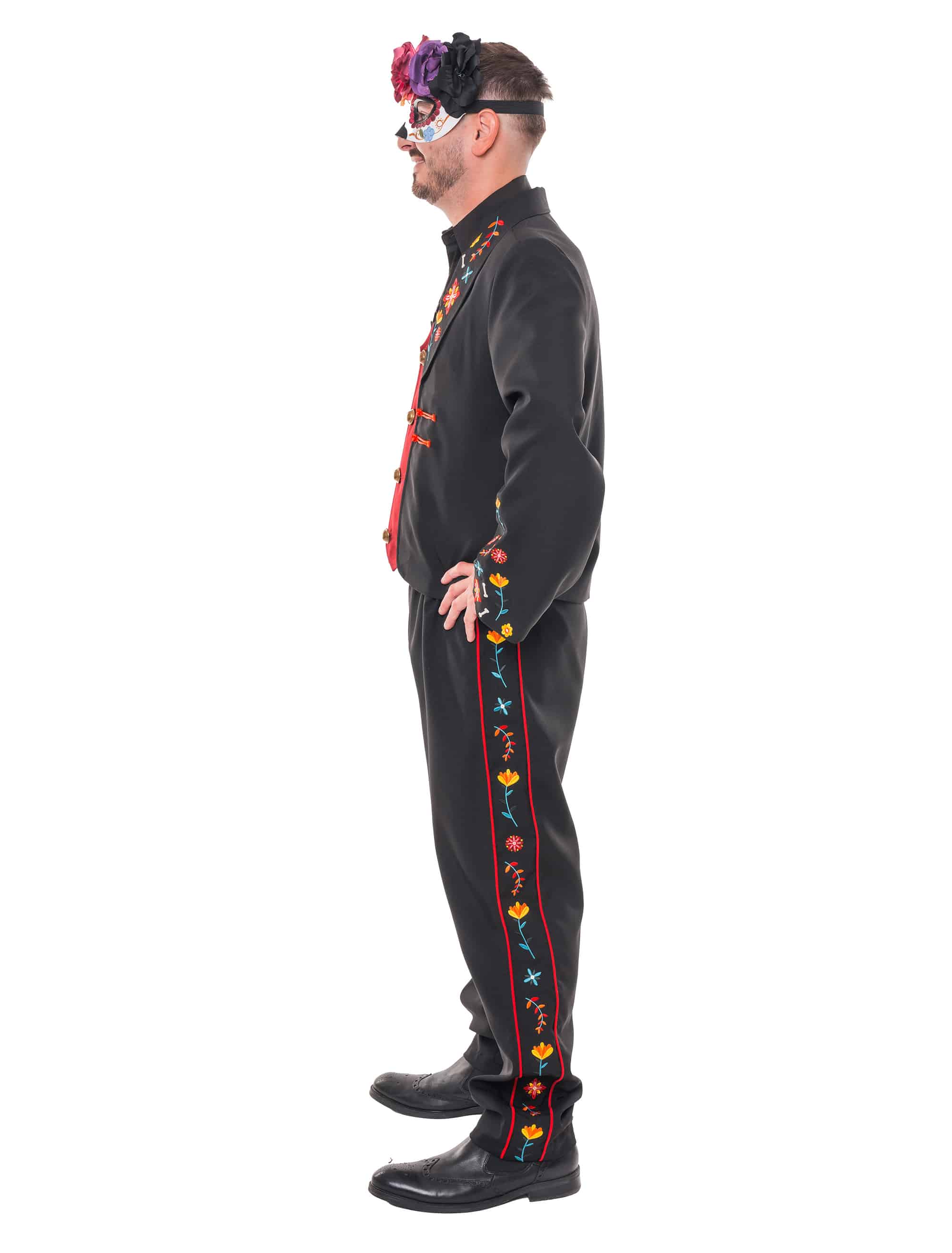 Jacke Dia de los Muertos Herren schwarz S/M
