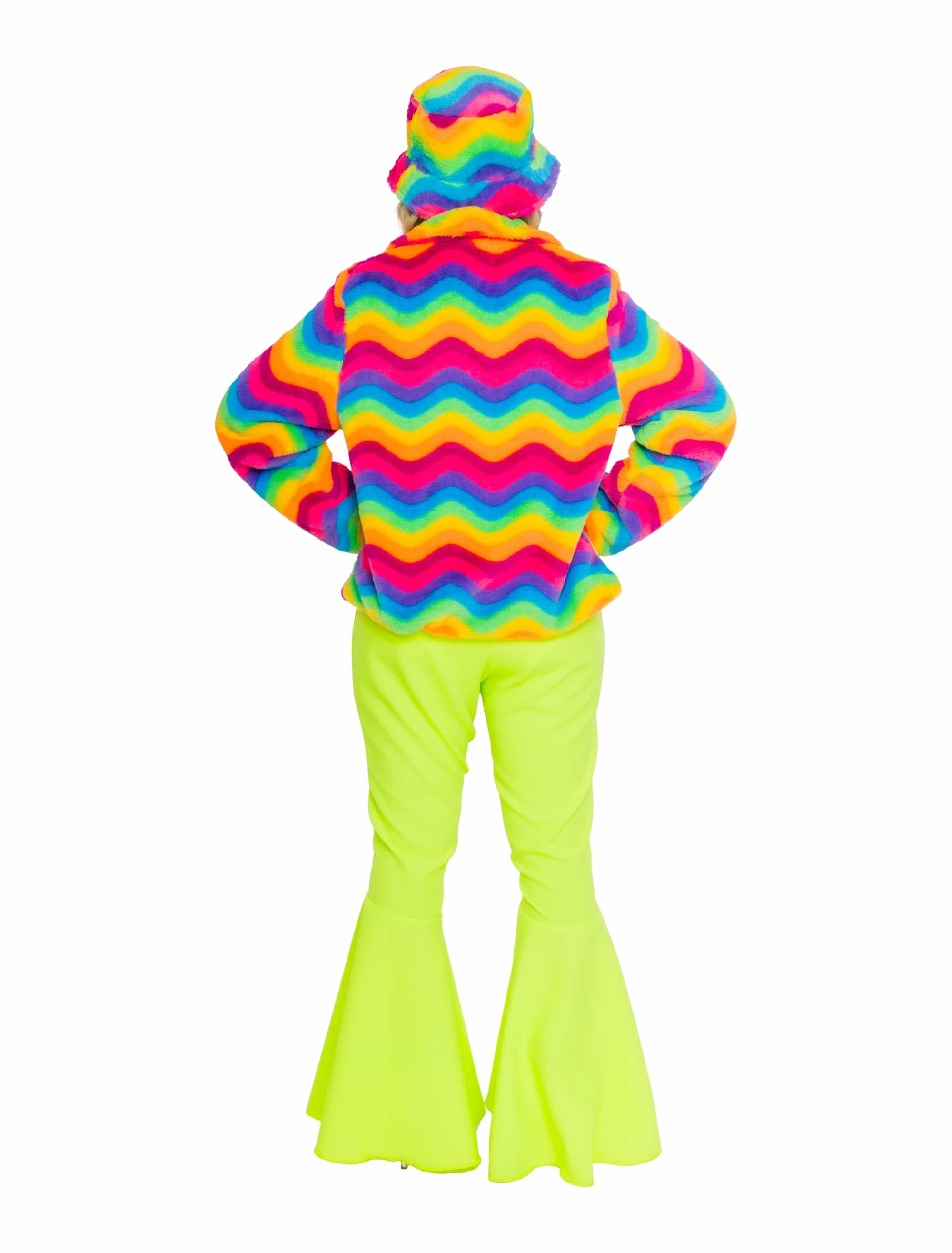 Jacke Kunstfell Damen bunt S/M