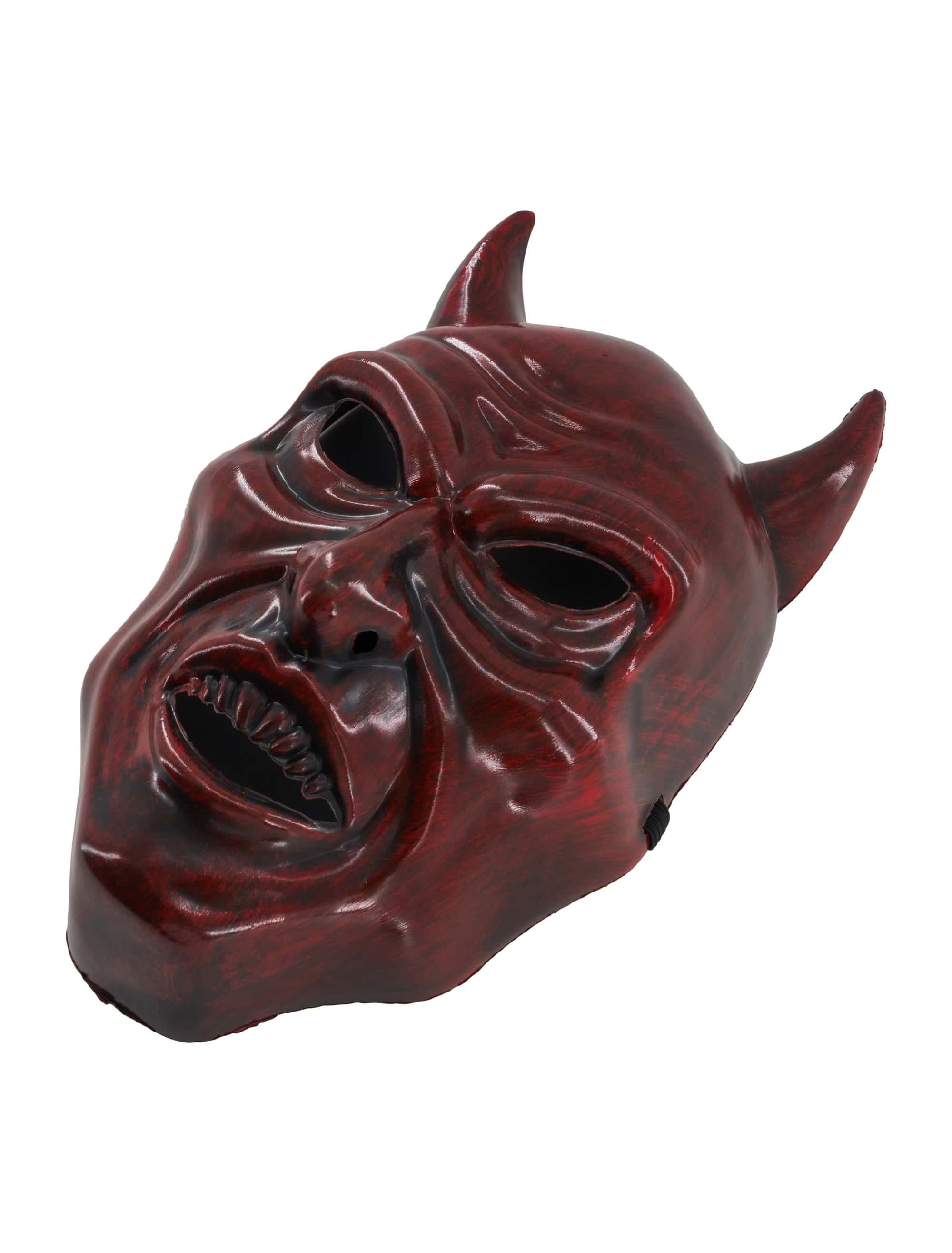 Maske Teufel rot/schwarz
