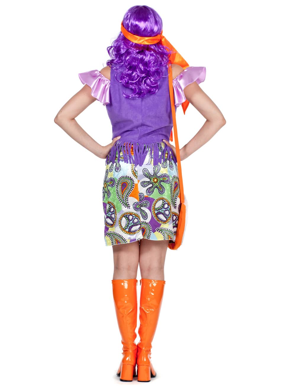 Kleid 70er Jahre mit Weste XS