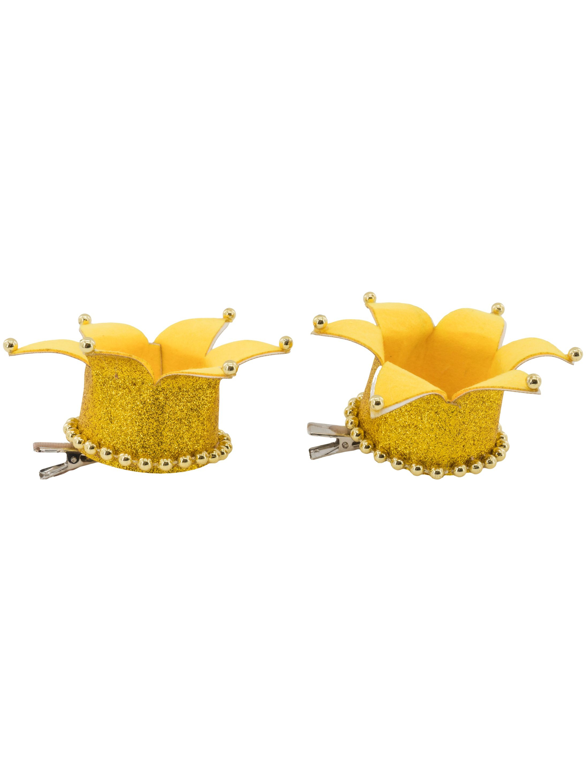 Haarclips Mini Kronen gold