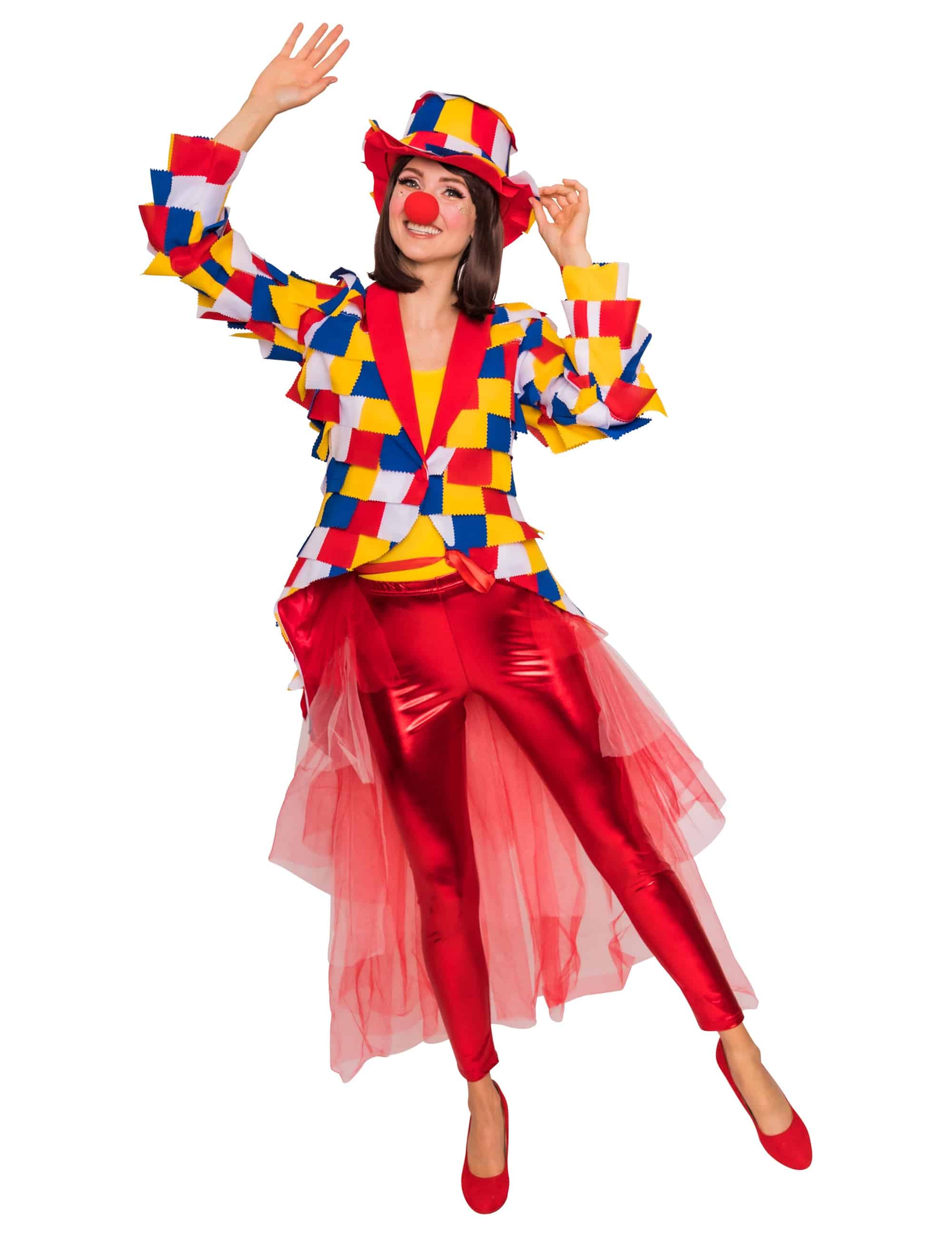 Lappenfrack Damen rot/weiß/blau/gelb 36