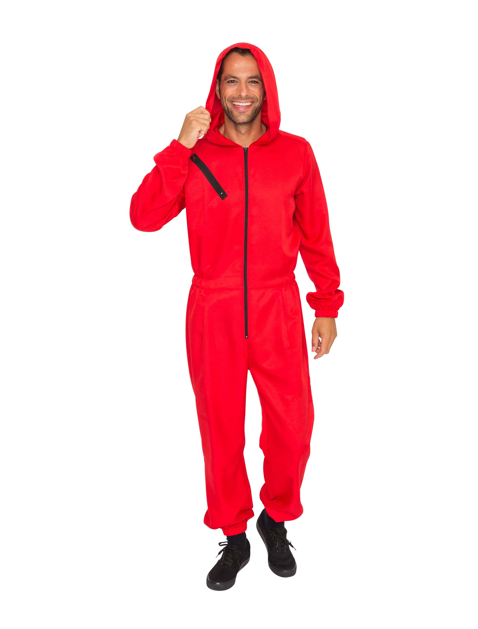Overall mit Kapuze Unisex rot S/M