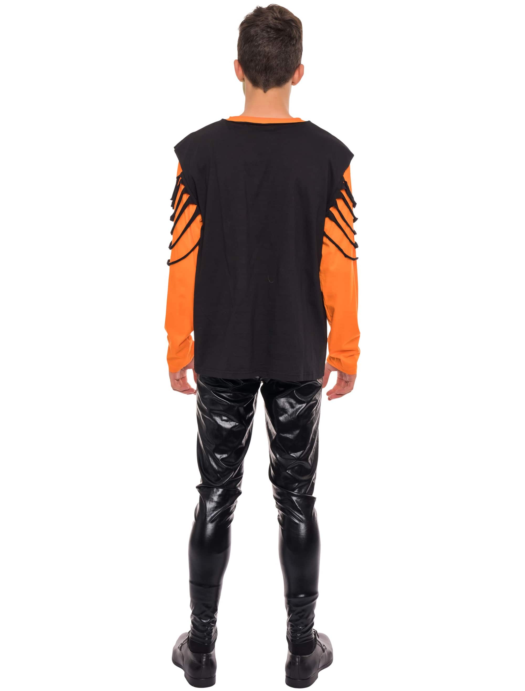 Shirt Langarm Kürbis schwarz/orange S/M