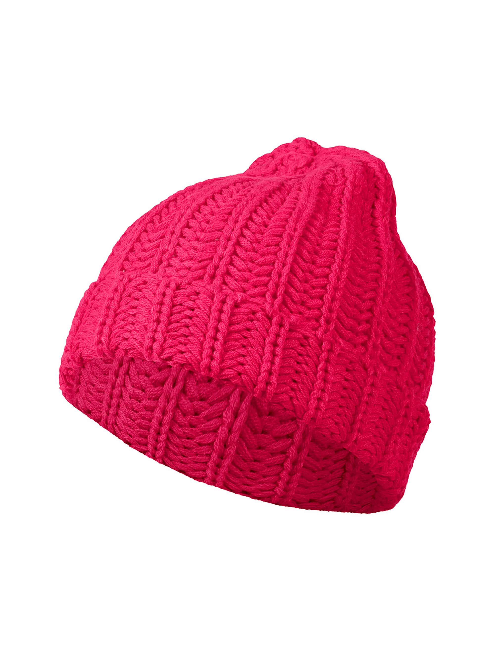 Strickmütze neonpink one size
