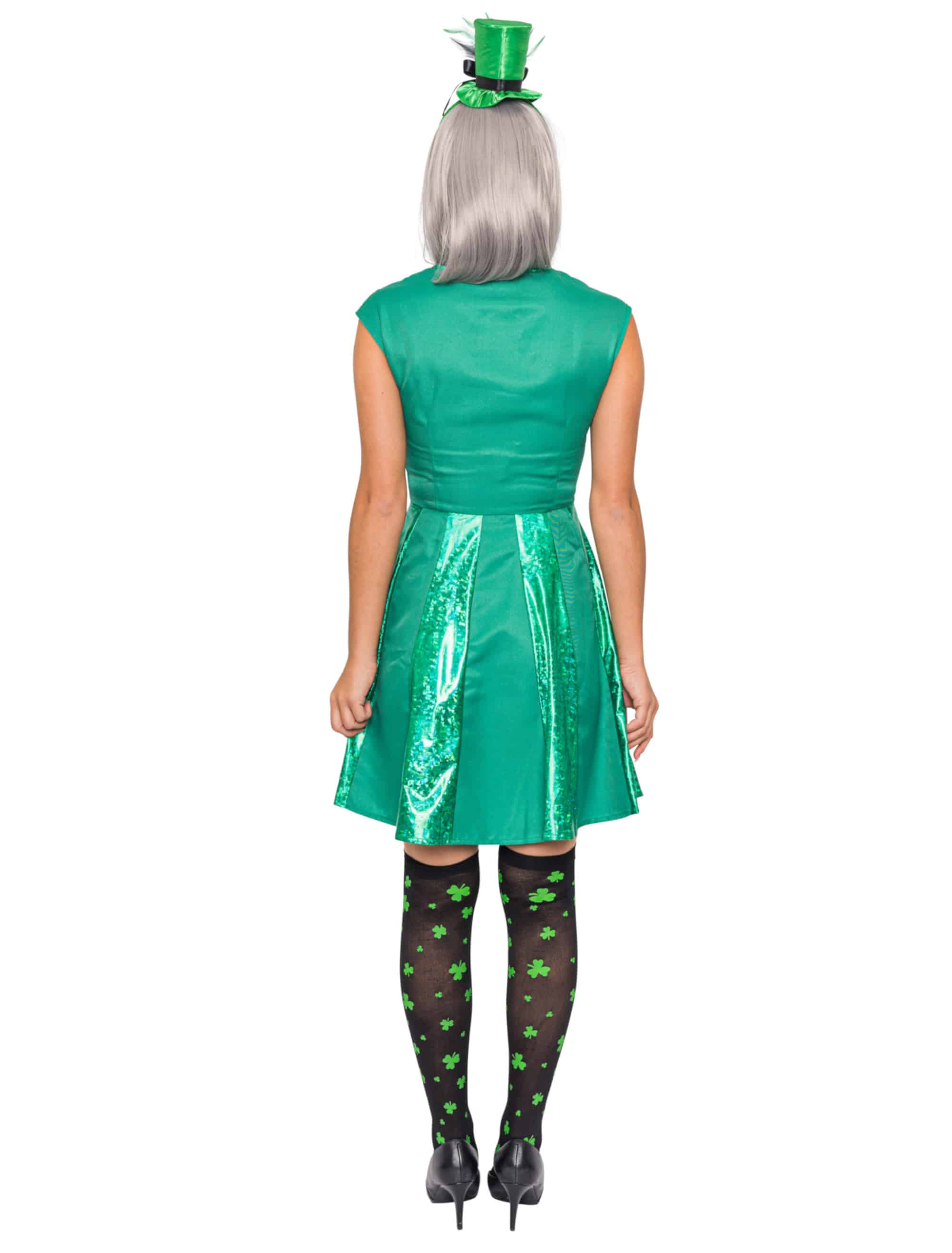 Kleid Kleeblätter grün S