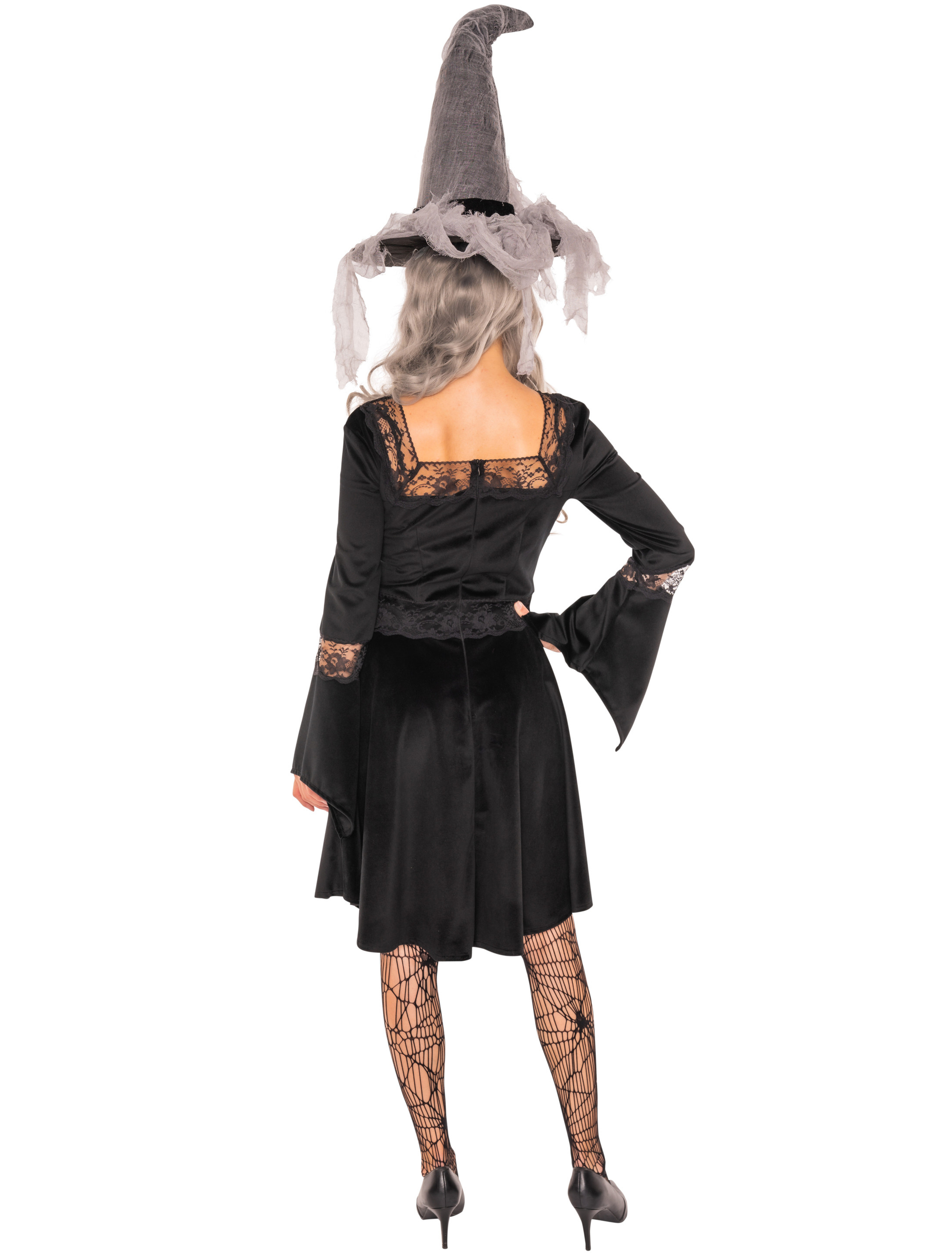 Kleid langarm Damen schwarz L/XL
