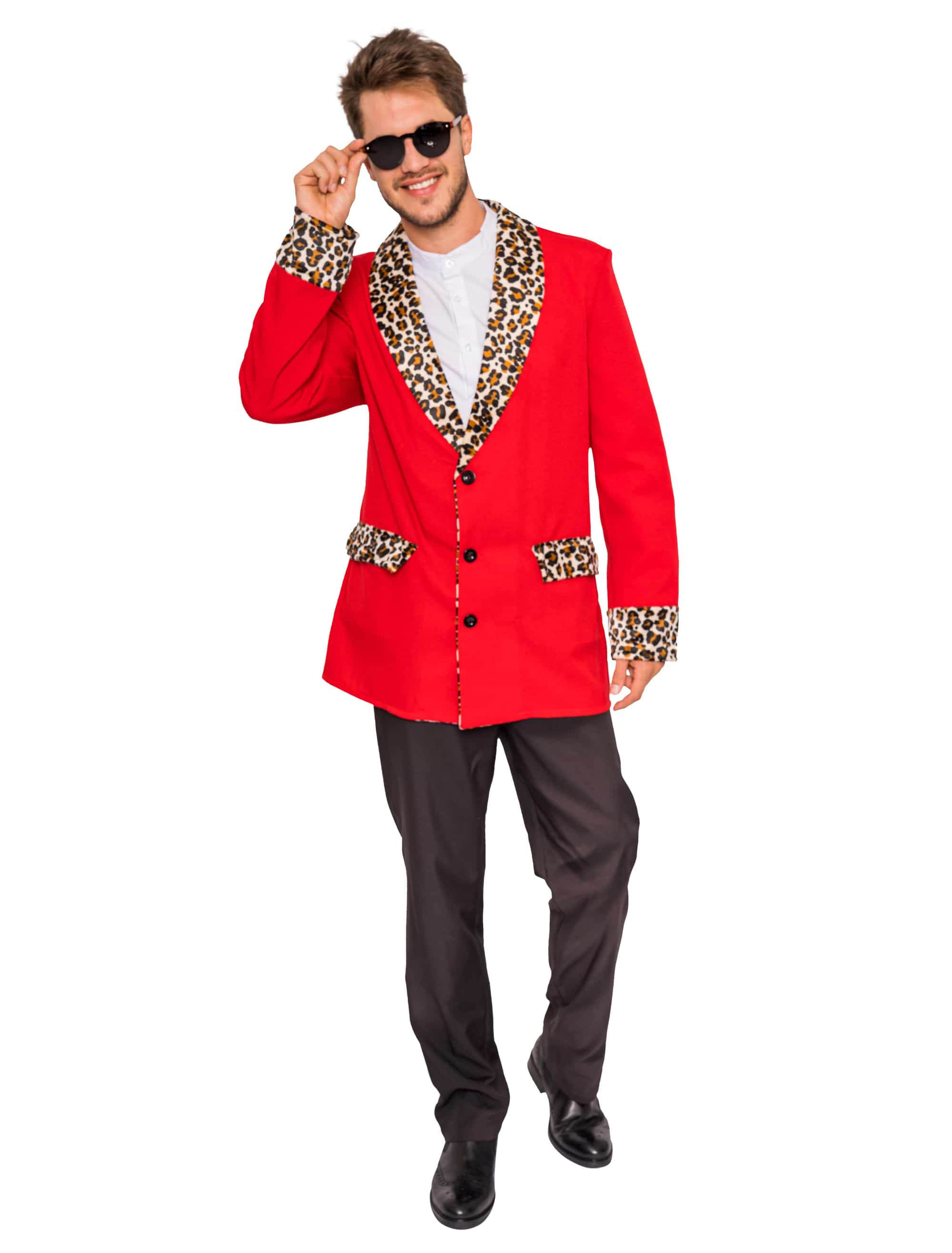 Sakko Leopard Herren rot L