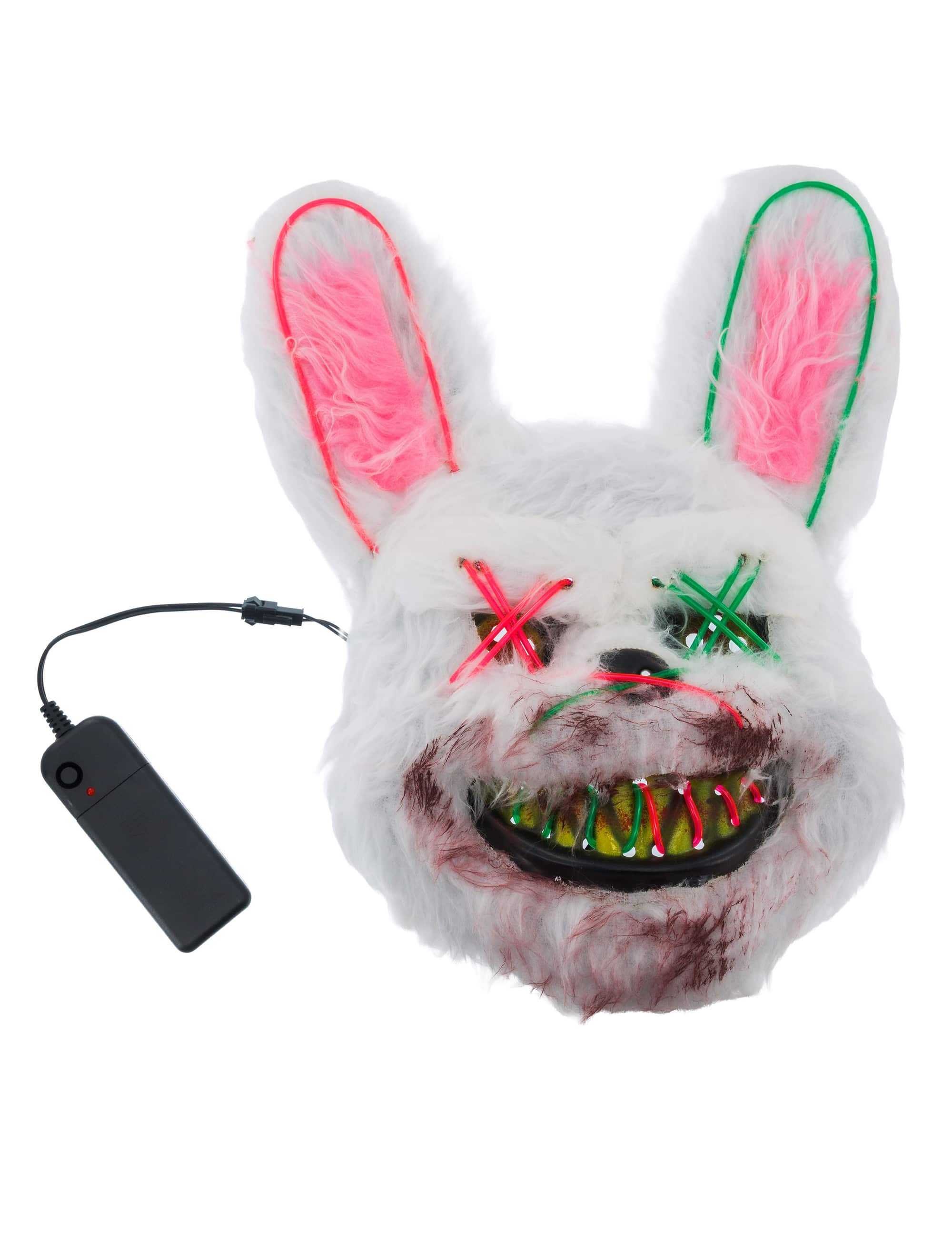 LED Maske Horror Hase bunt