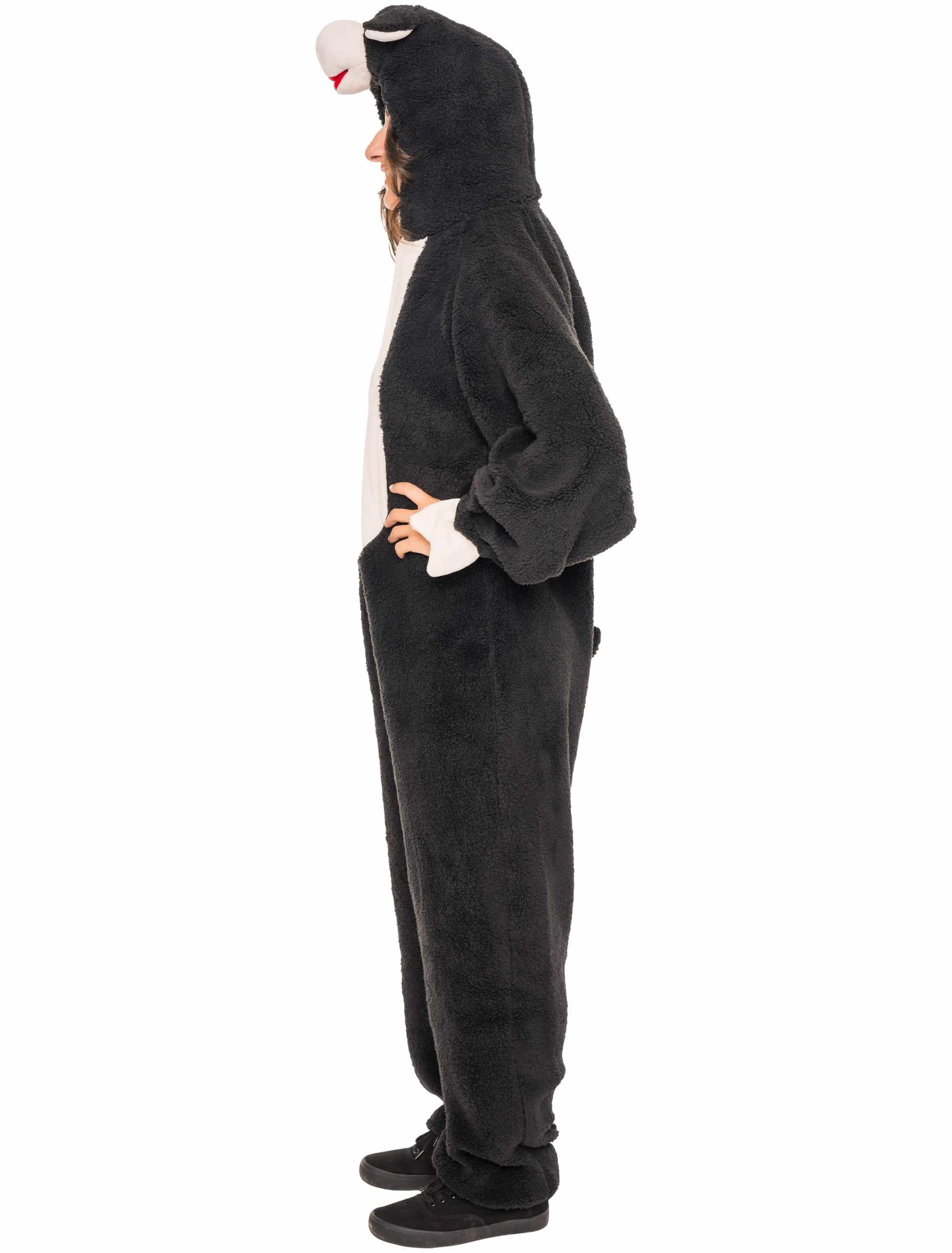 Overall Plüsch Schaf Damen schwarz 34/36