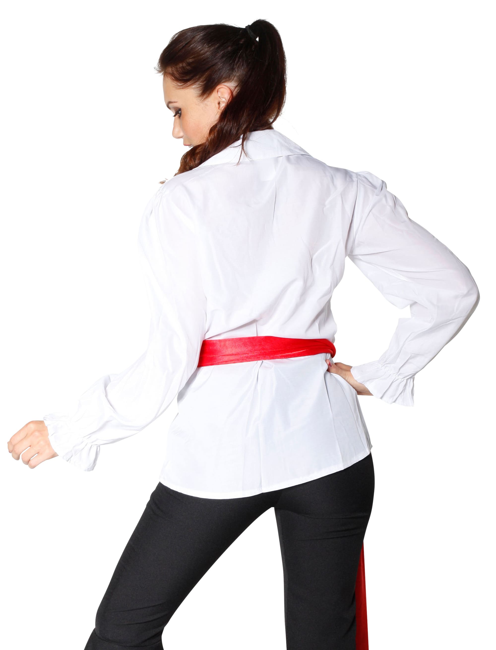 Bluse Piratin Damen weiß 48-50
