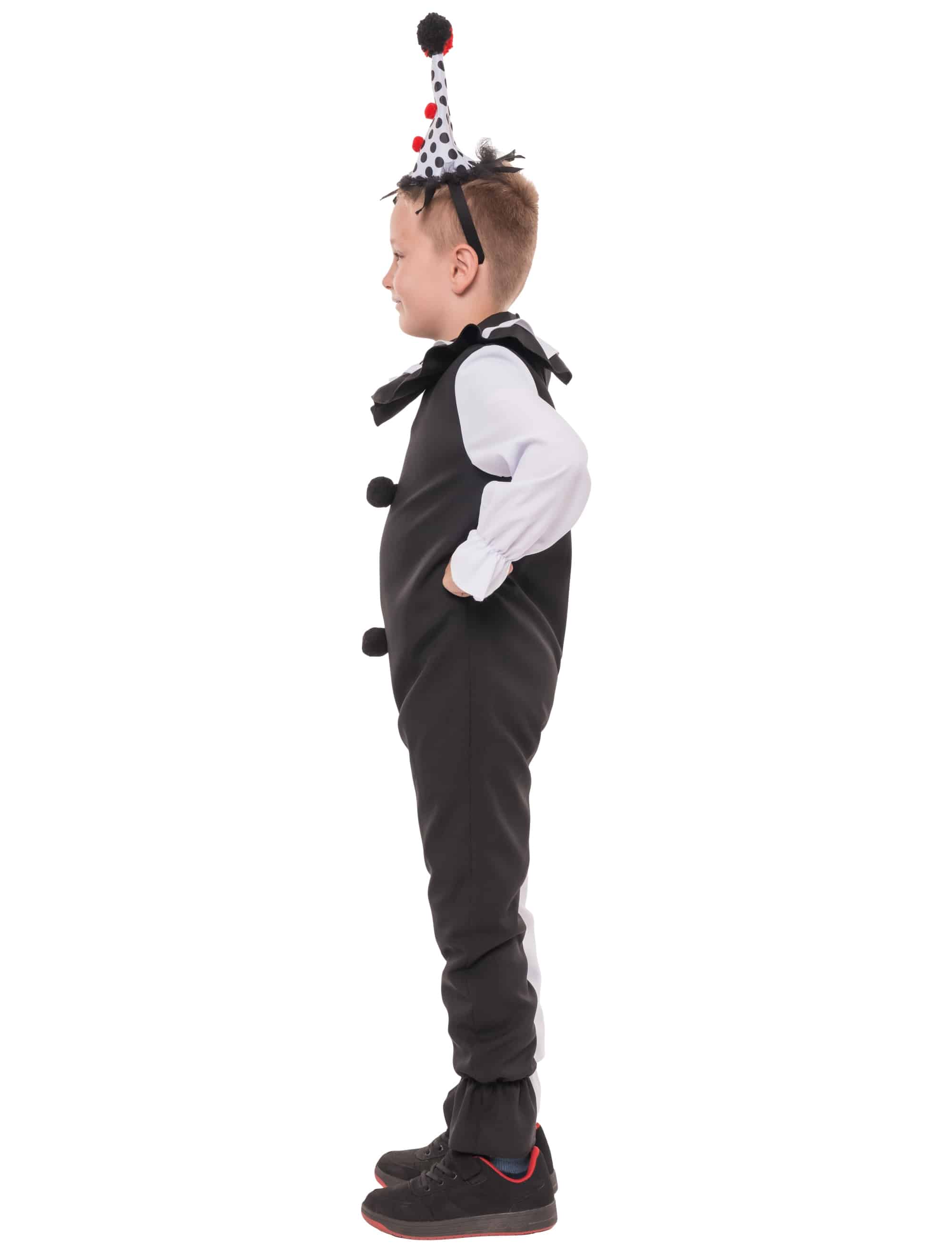 Overall Terrific Clown Kinder schwarz/weiß 128