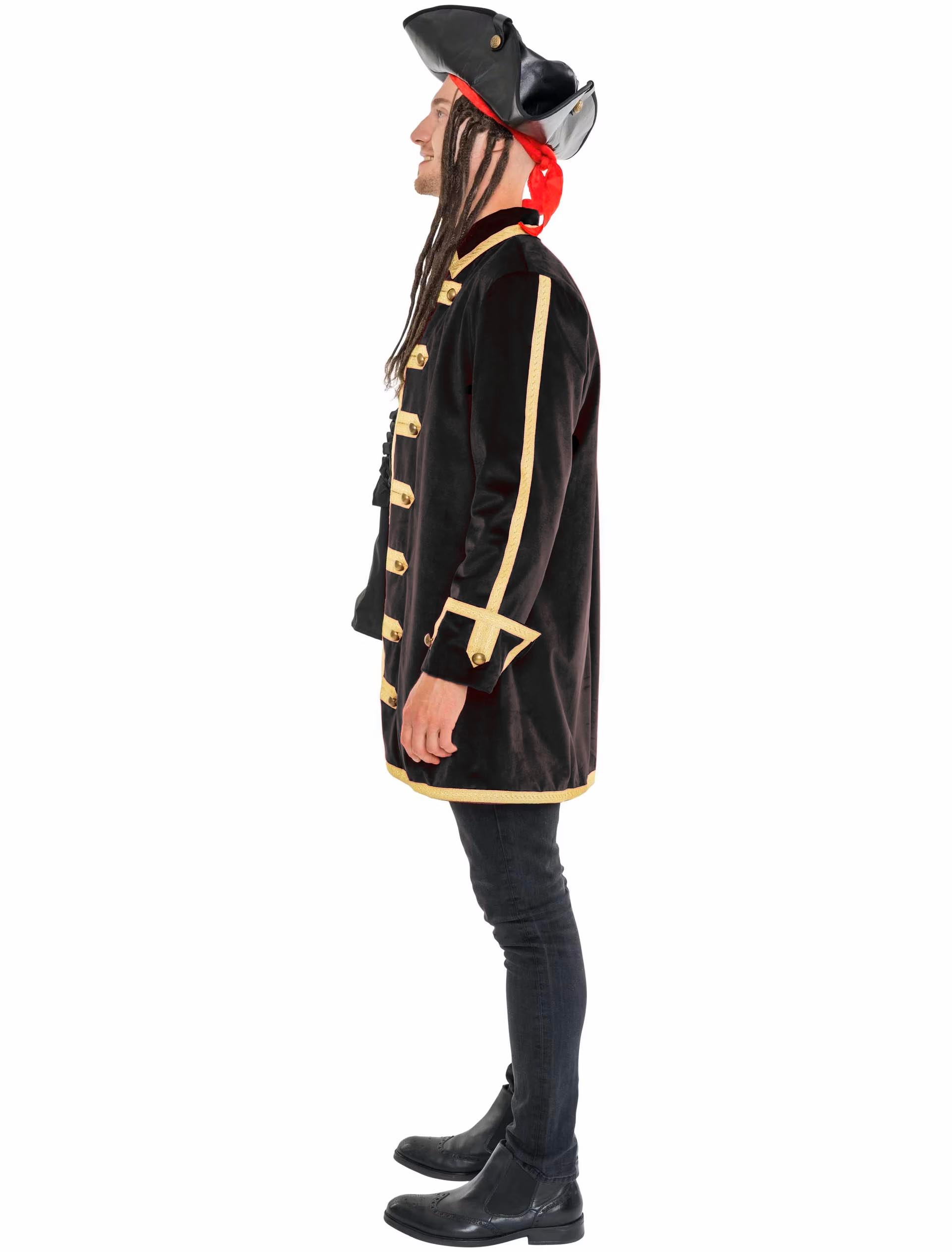 Jacke Pirat Herren schwarz/gold S/M