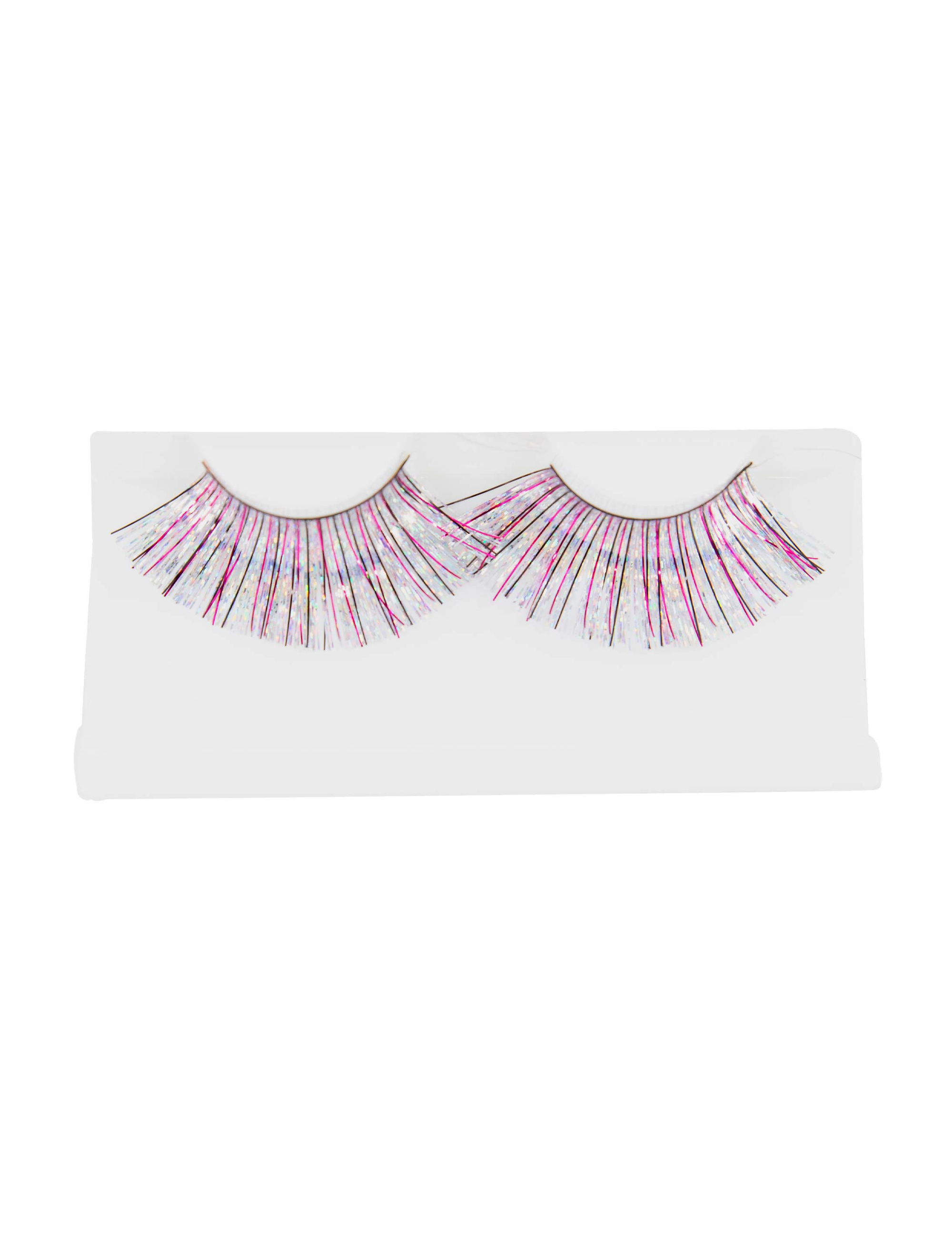 Wimpern Lametta lila/silber