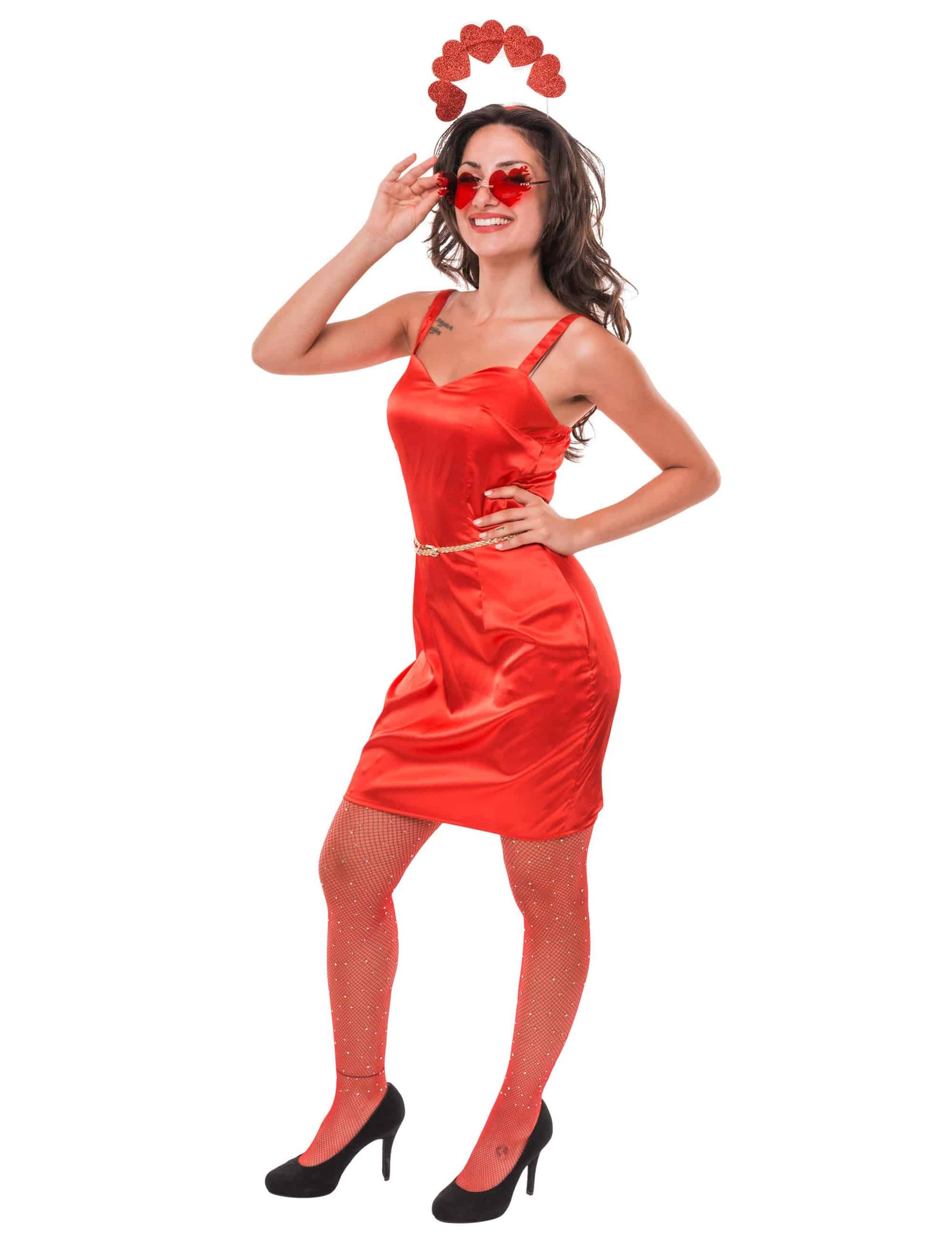 Kleid Amor 3-tlg. rot XS