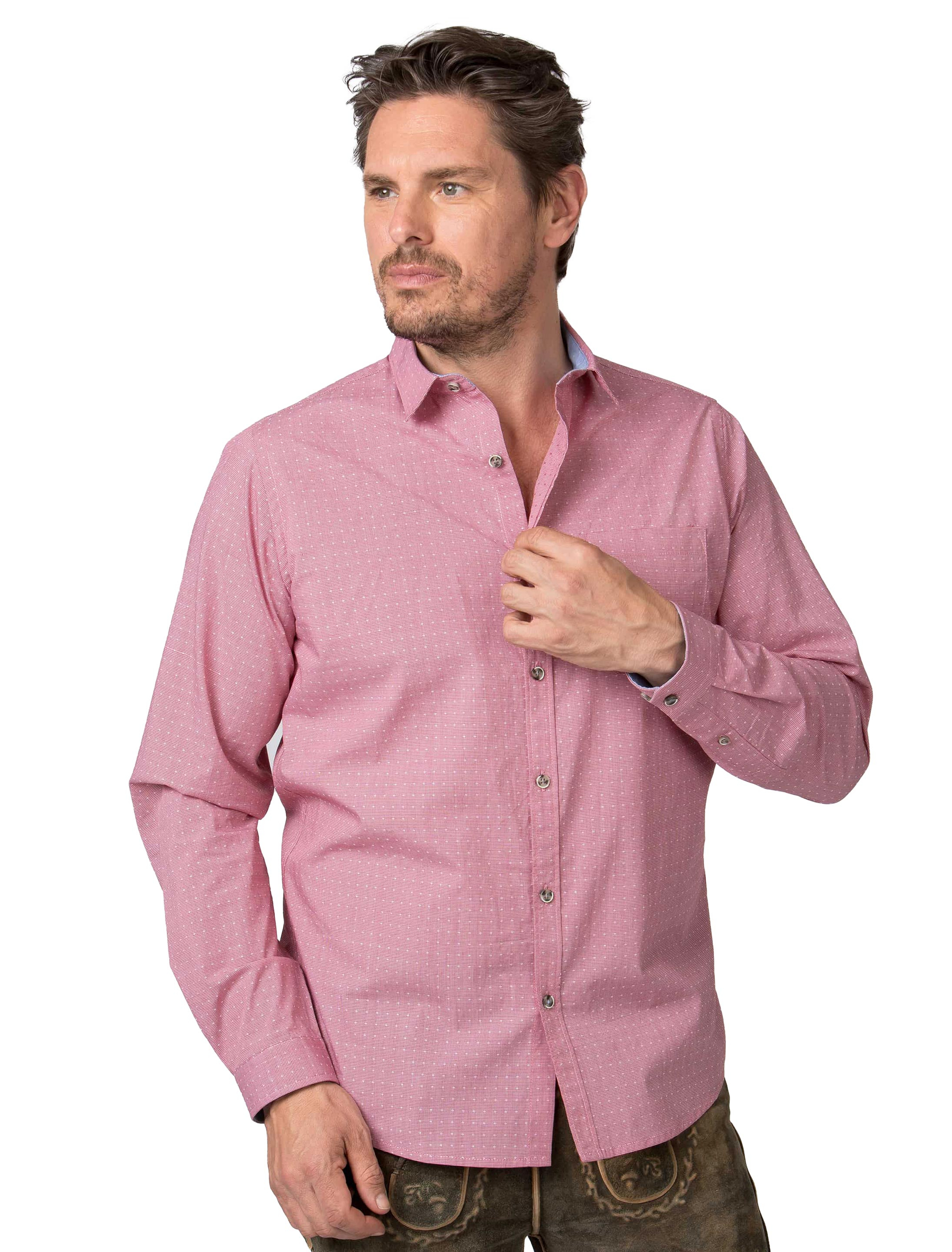 Trachtenhemd Herren rot XL
