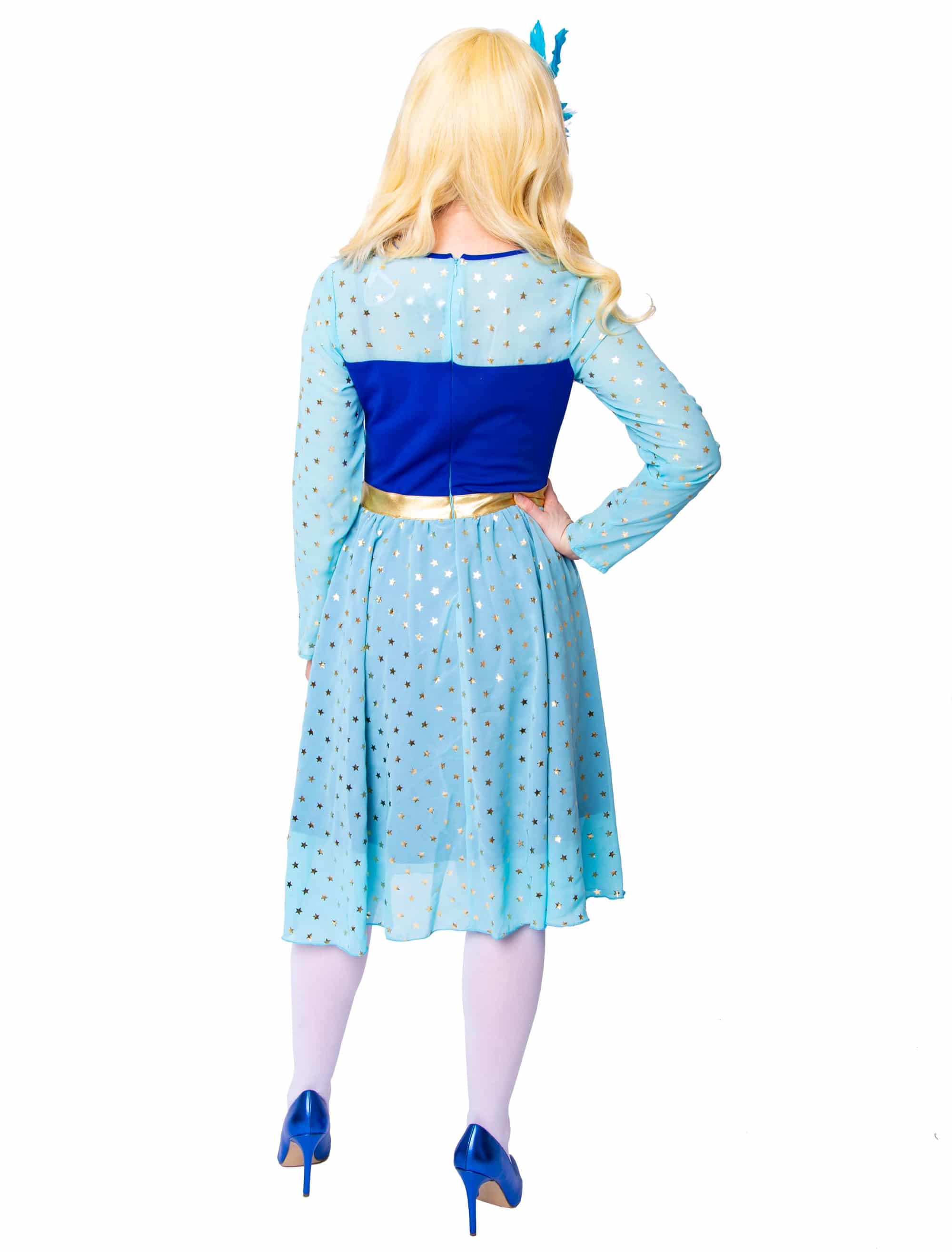 Kleid mit Sternen Damen blau M