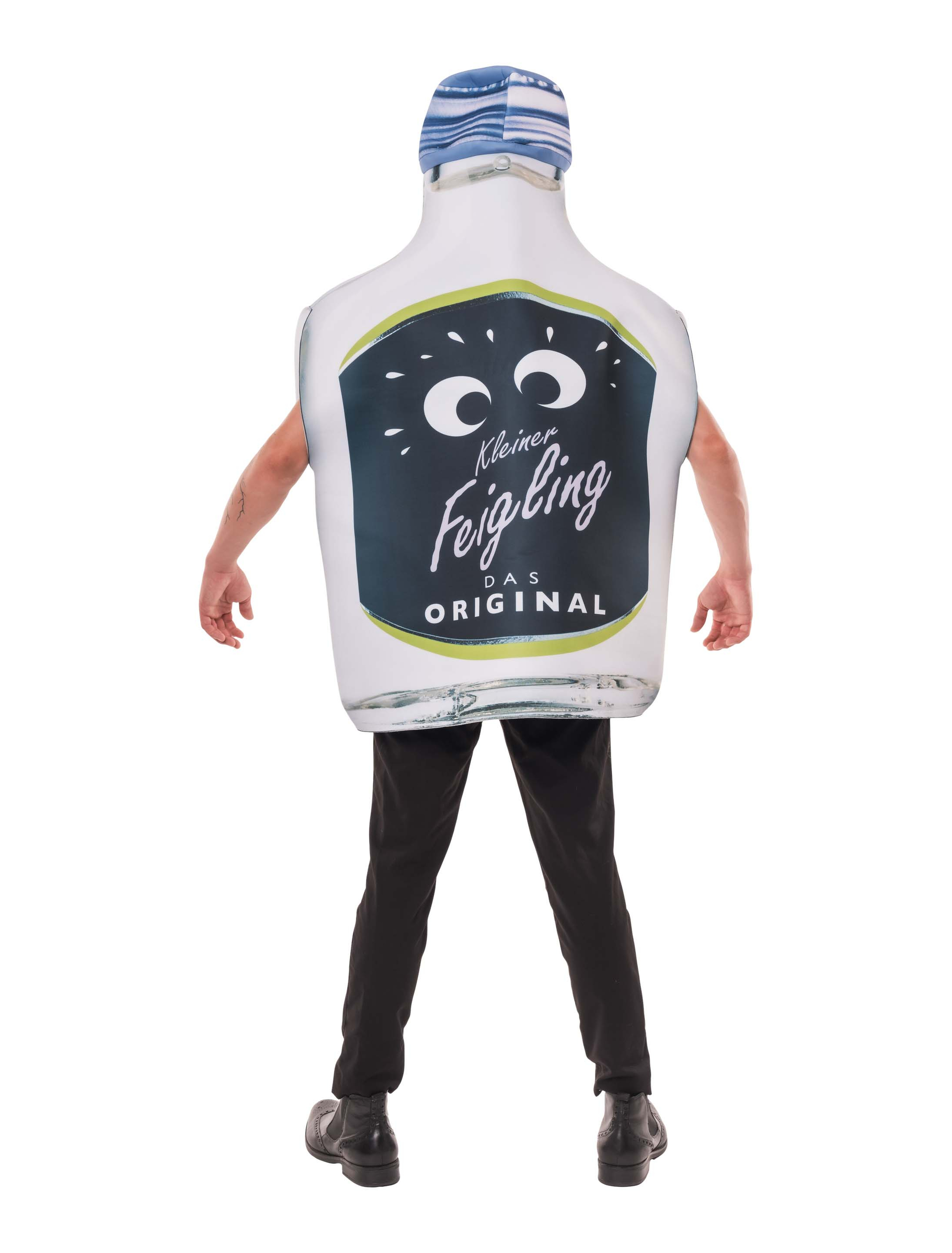 Kostüm Flasche Kleiner Feigling schwarz/weiß one size