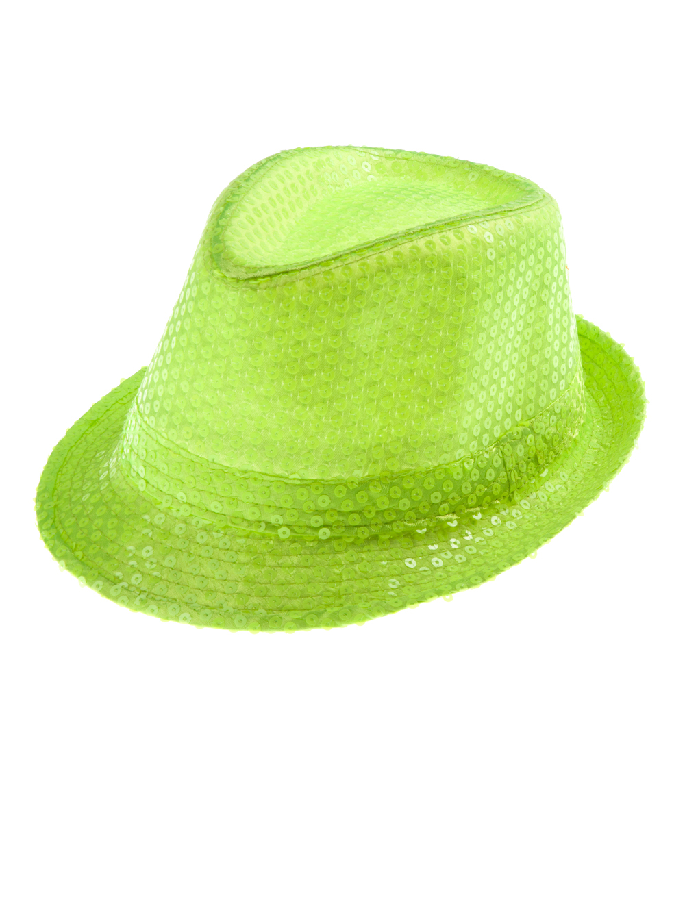 Hut Pailletten neongelb one size