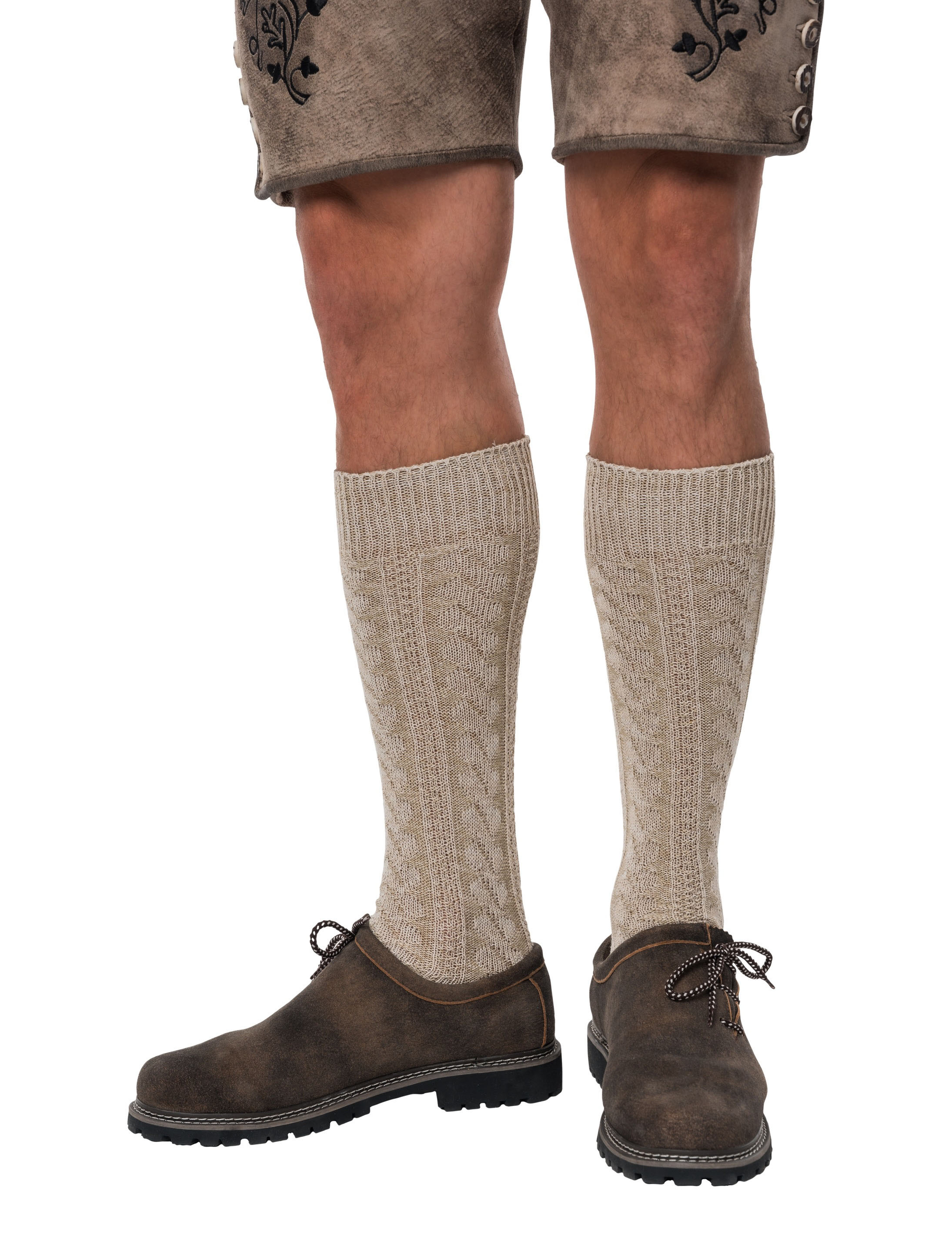 Trachtensocken lang olive/beige 39-42