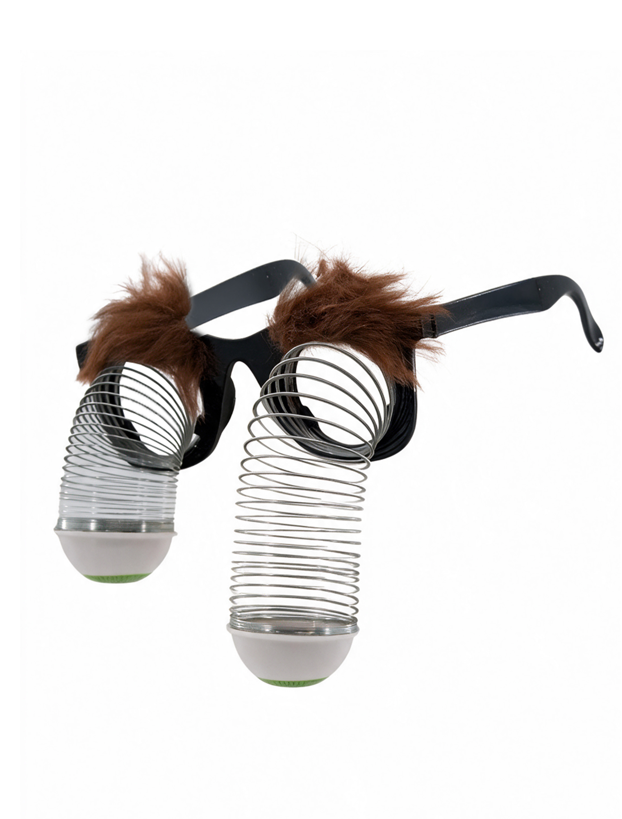 Brille springende Augen mit Augenbrauen weiß/grün