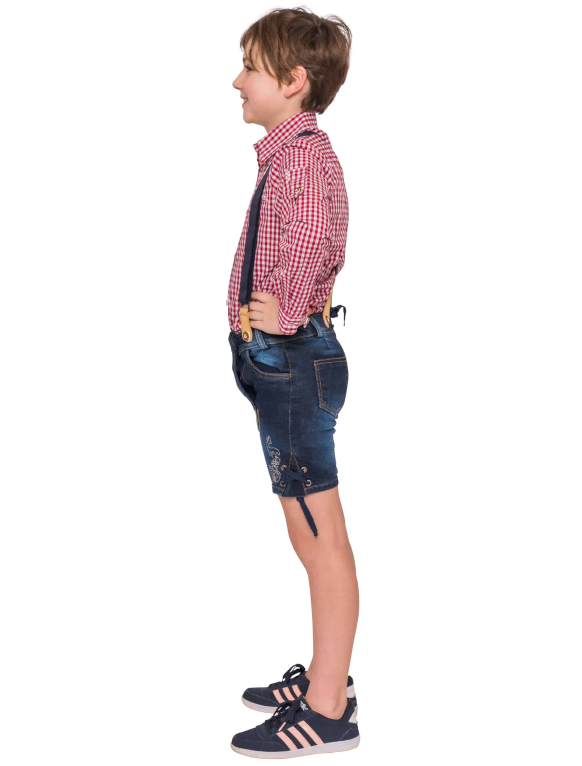 Trachtenjeans kurz Kinder Jungen blau 152