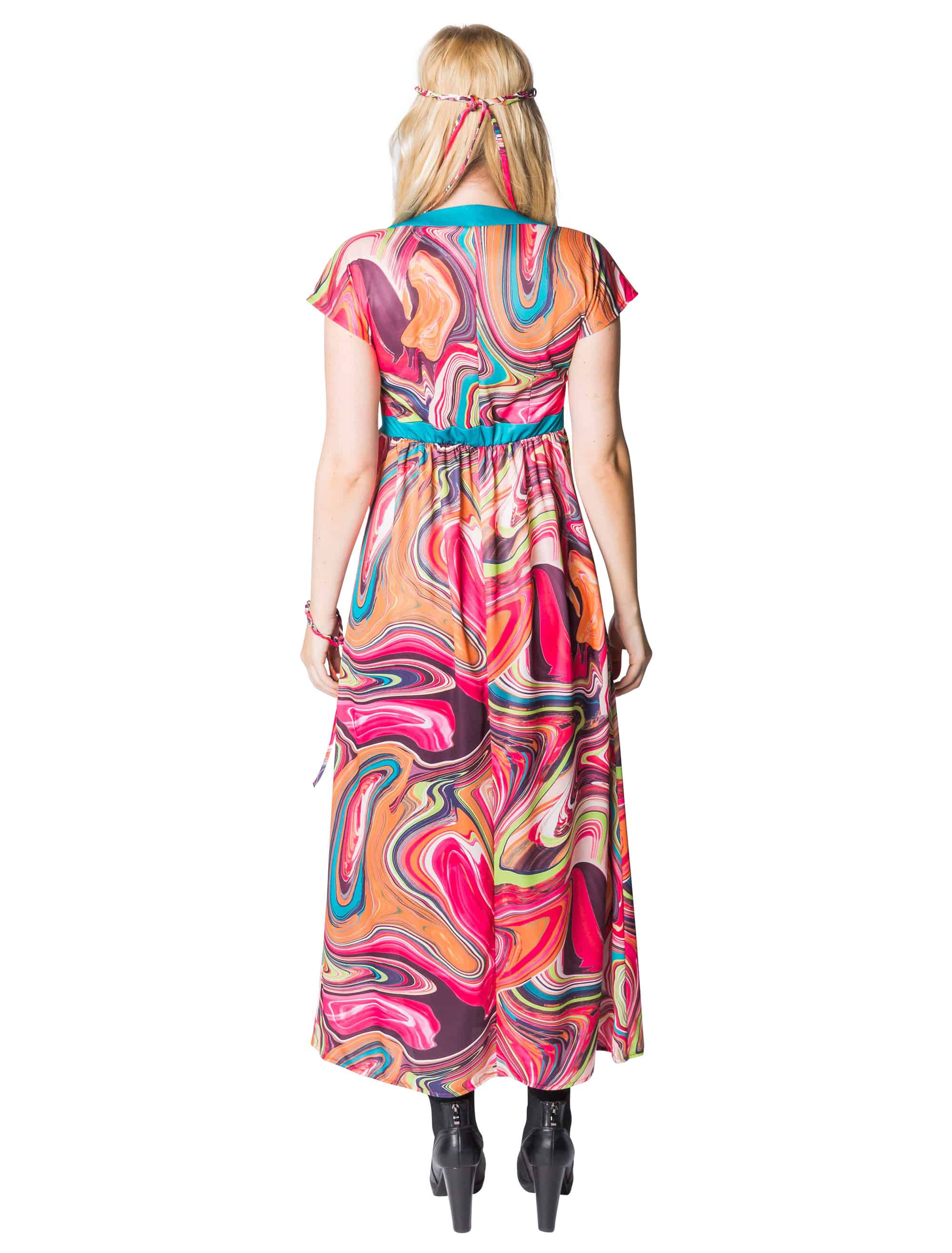 Maxikleid Hippie 3-tlg. bunt 46-48