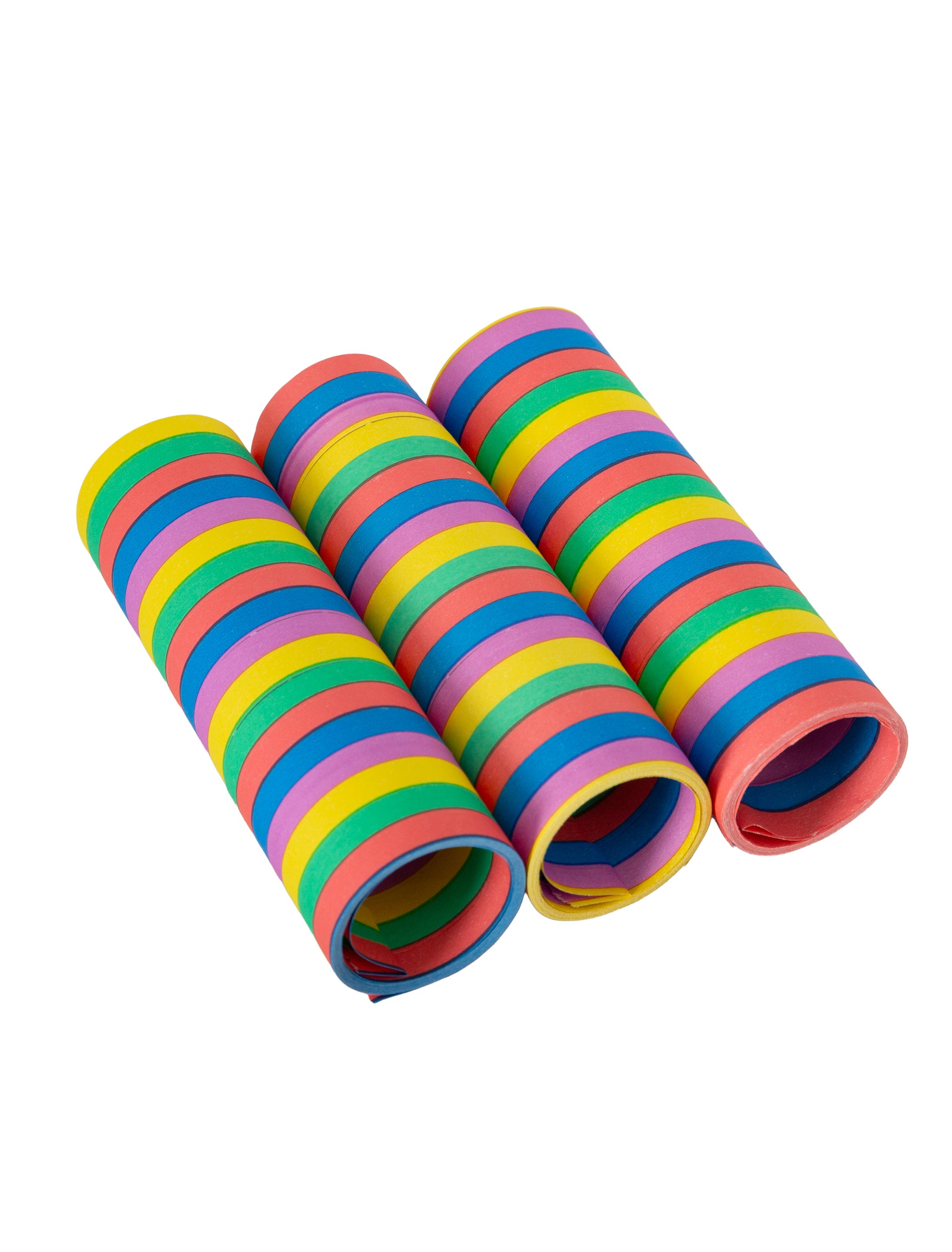 Luftschlangen 3er Pack bunt