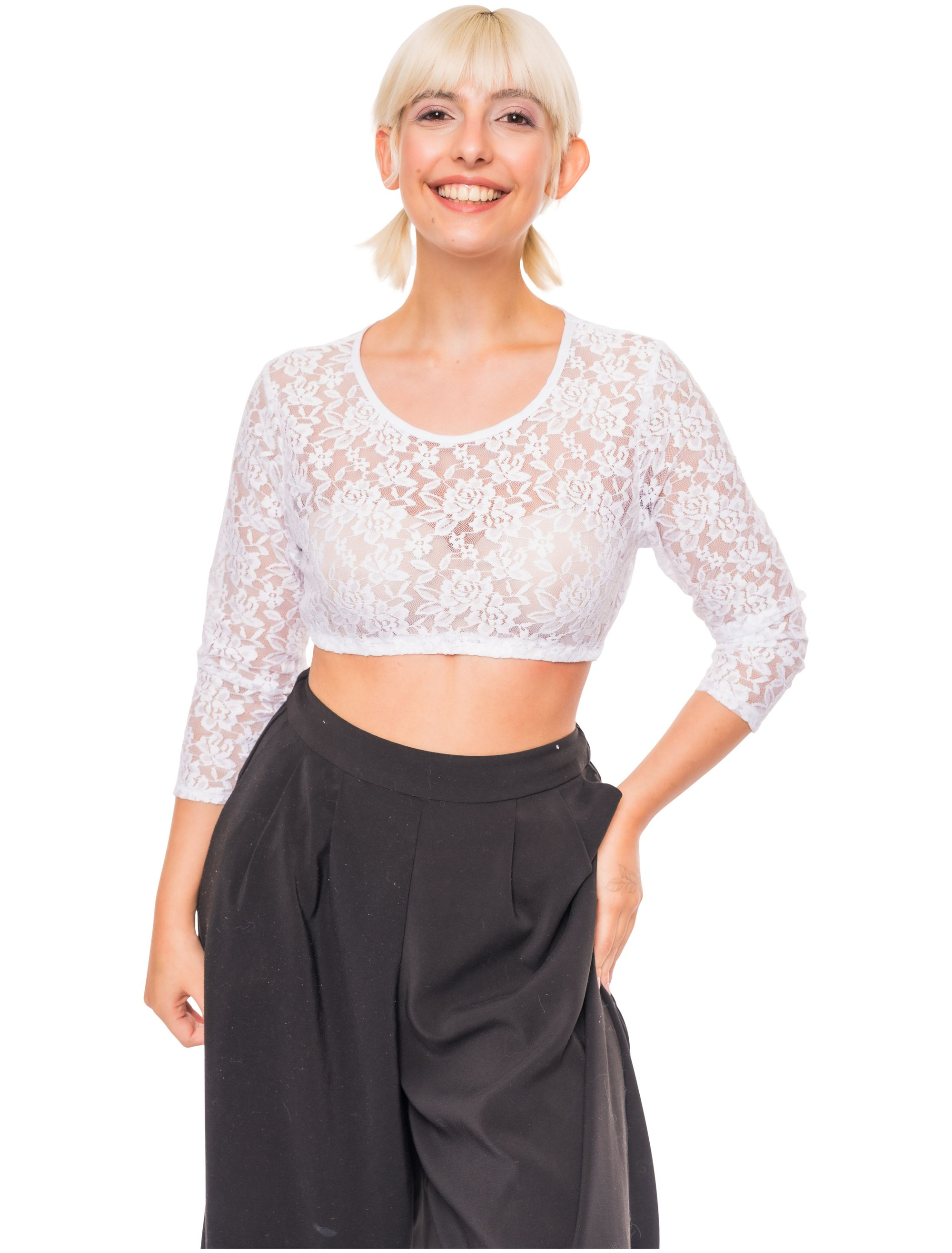 Dirndlbluse Ina Damen weiß 44