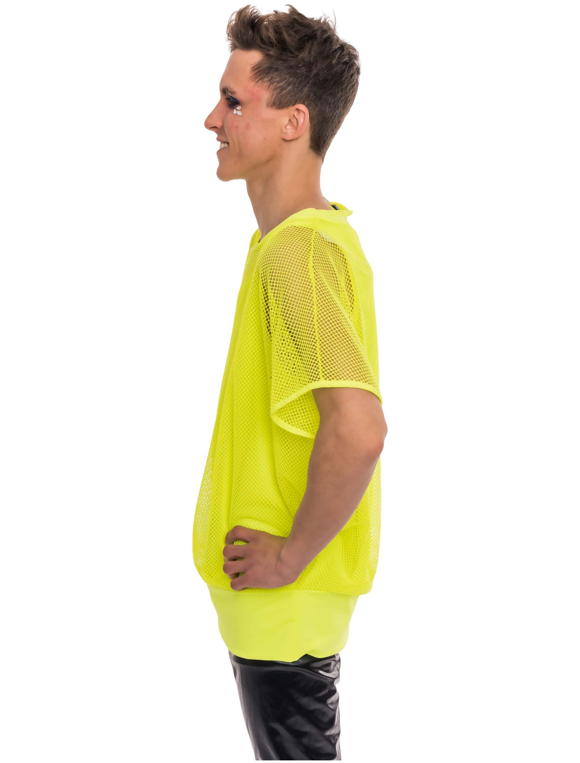 Netz-T-Shirt neongelb L/XL