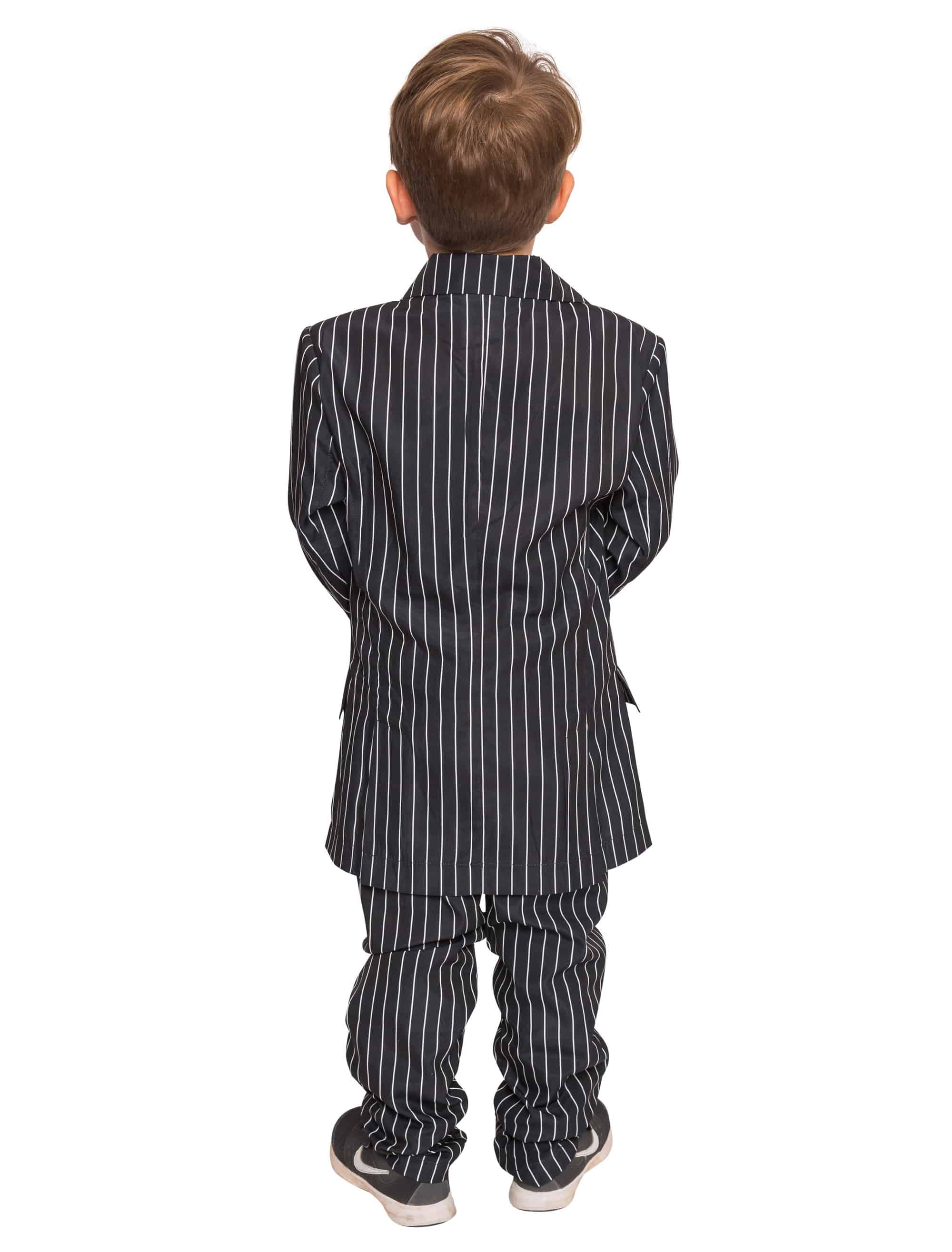 Anzug mit Nadelstreifen Kinder 2-tlg. Jungen schwarz/weiß 164