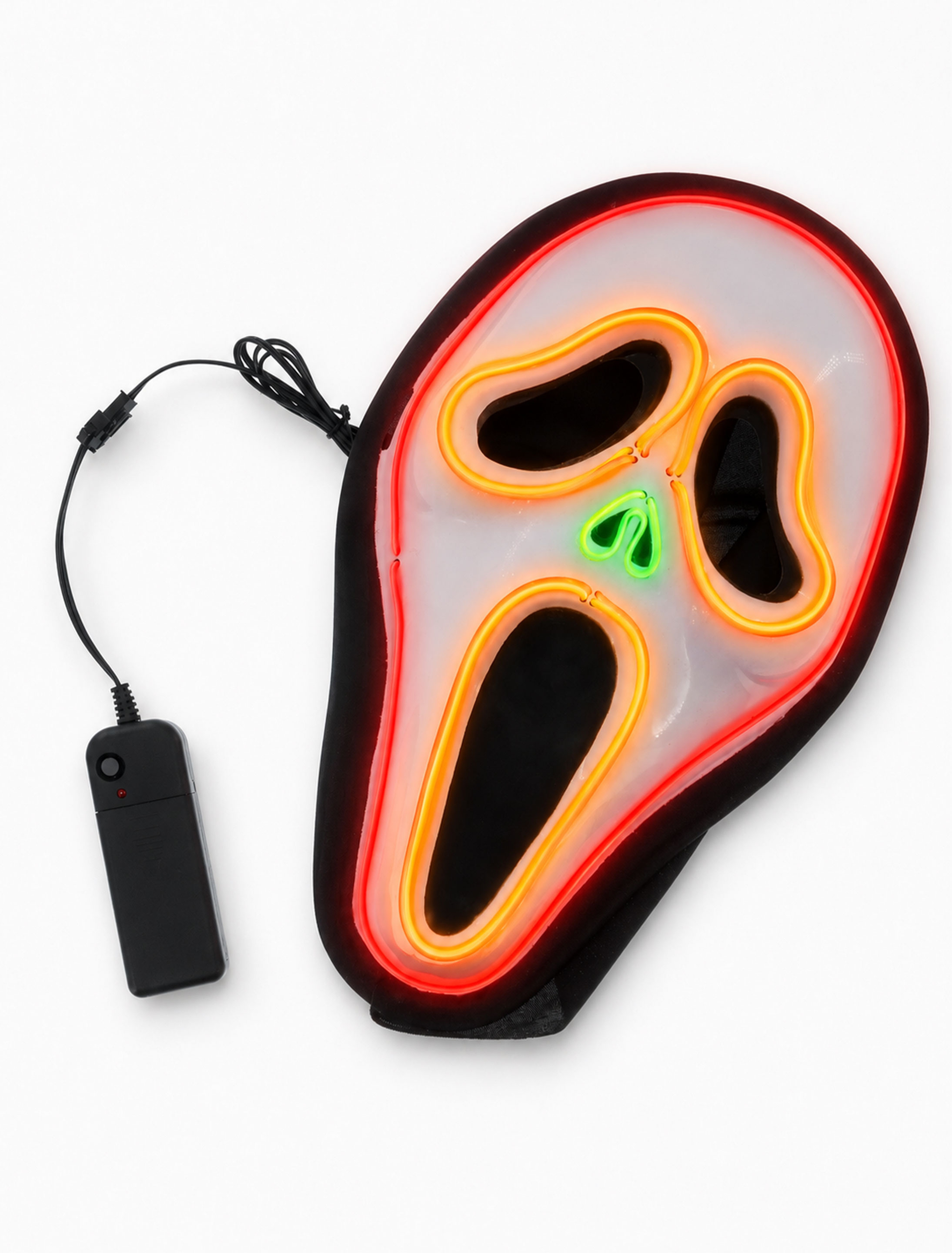 LED Maske Schrei bunt