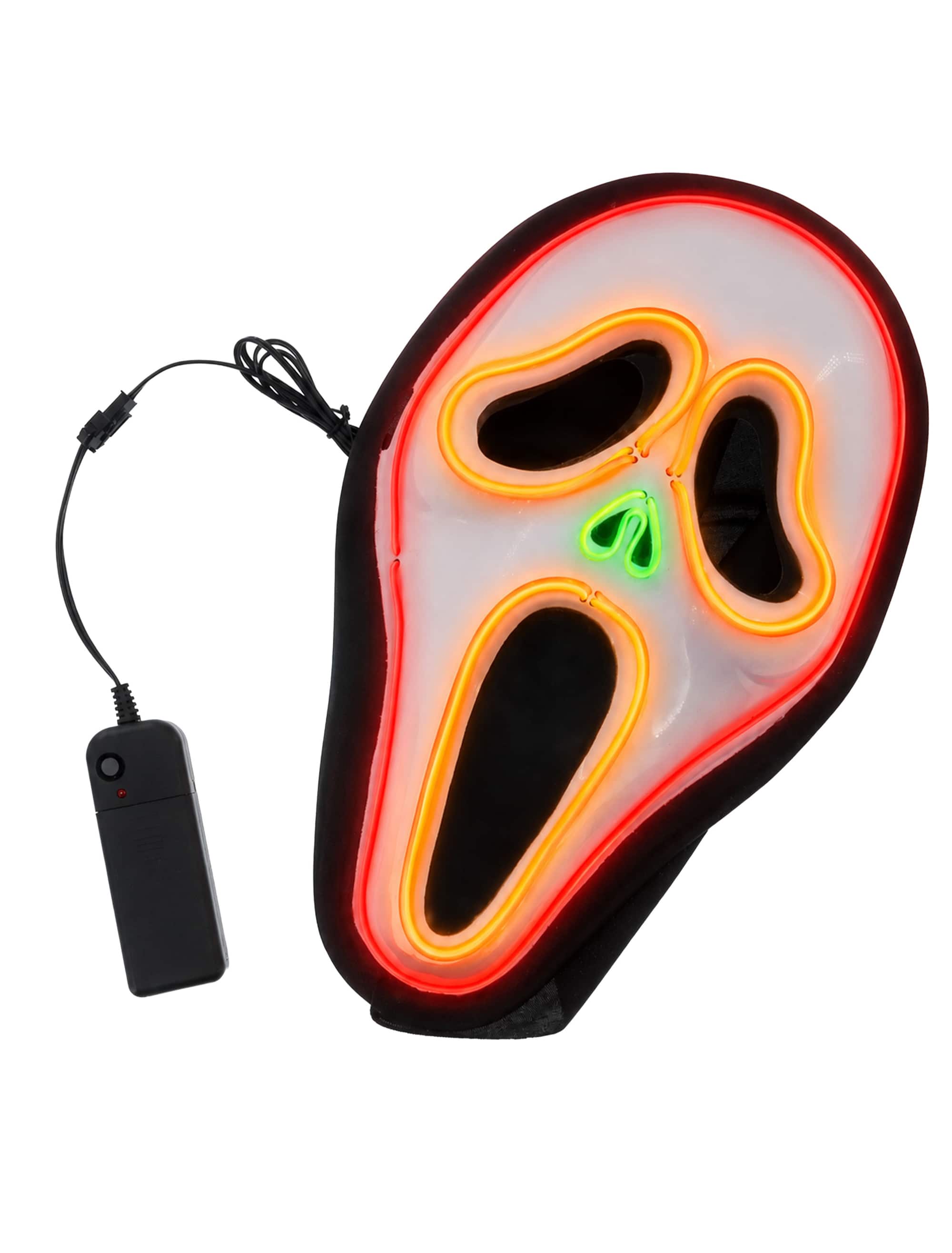LED Maske Schrei bunt