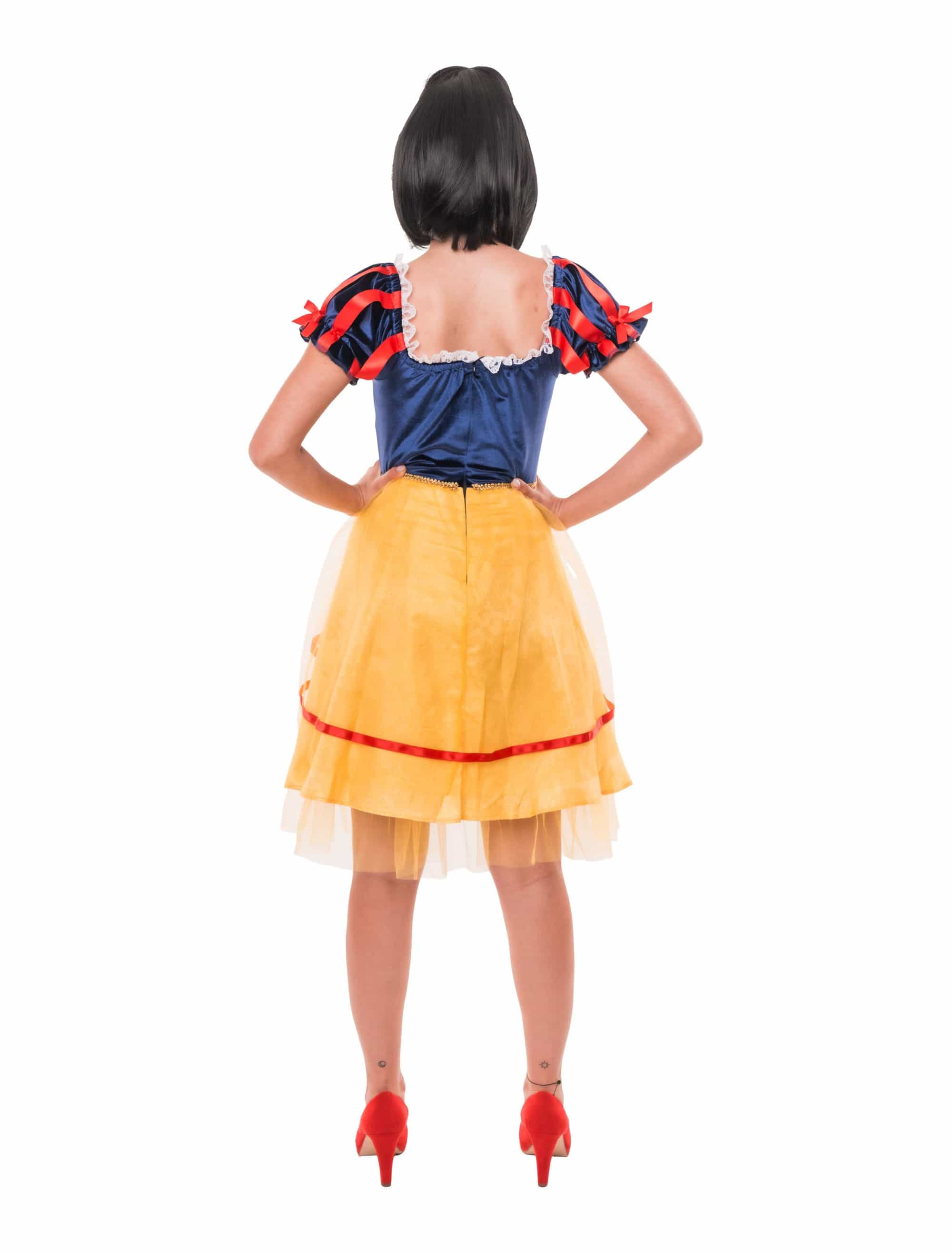Kleid Waldprinzessin Damen blau/gelb 2XL