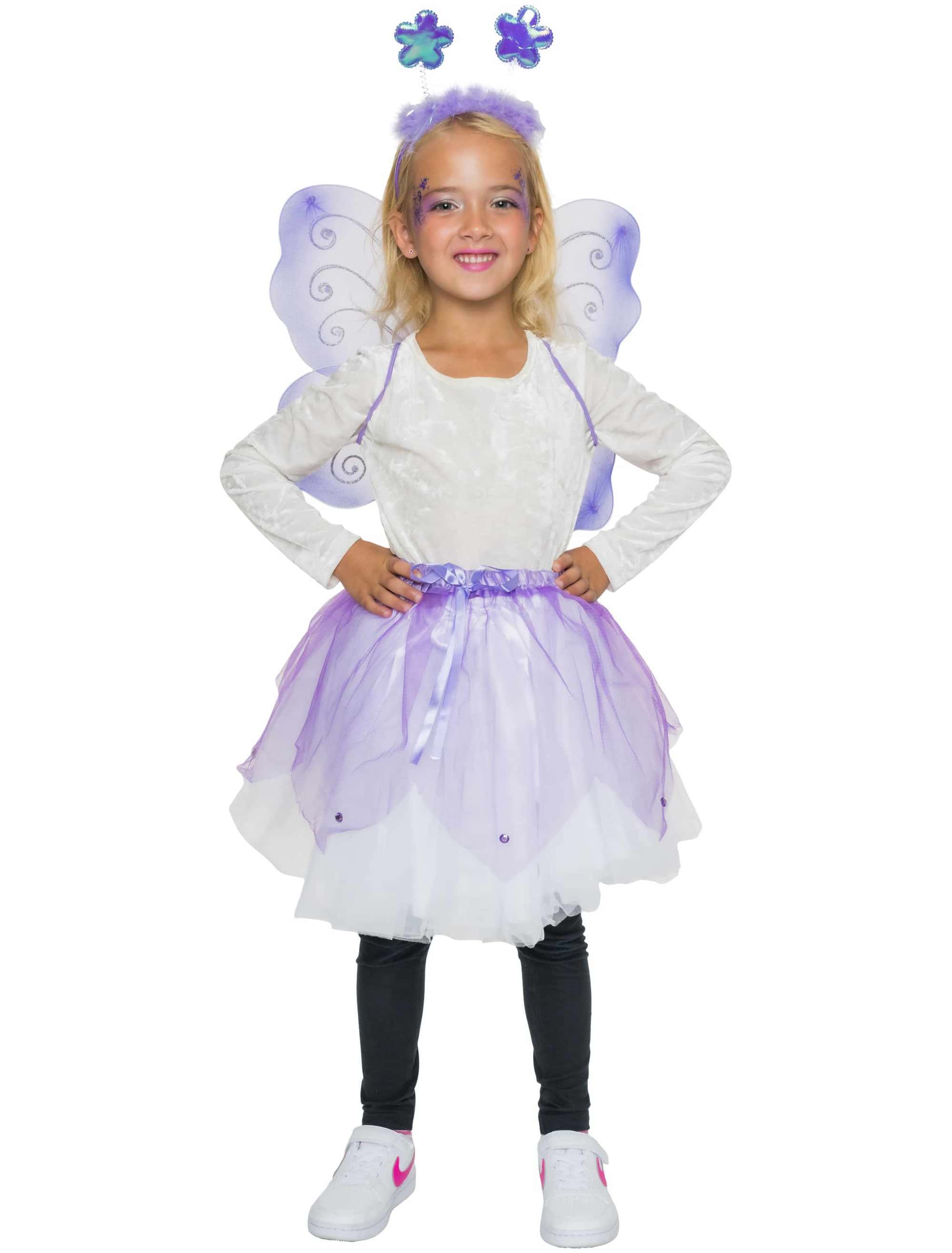 Set Schmetterling 4 tlg. Kinder lila